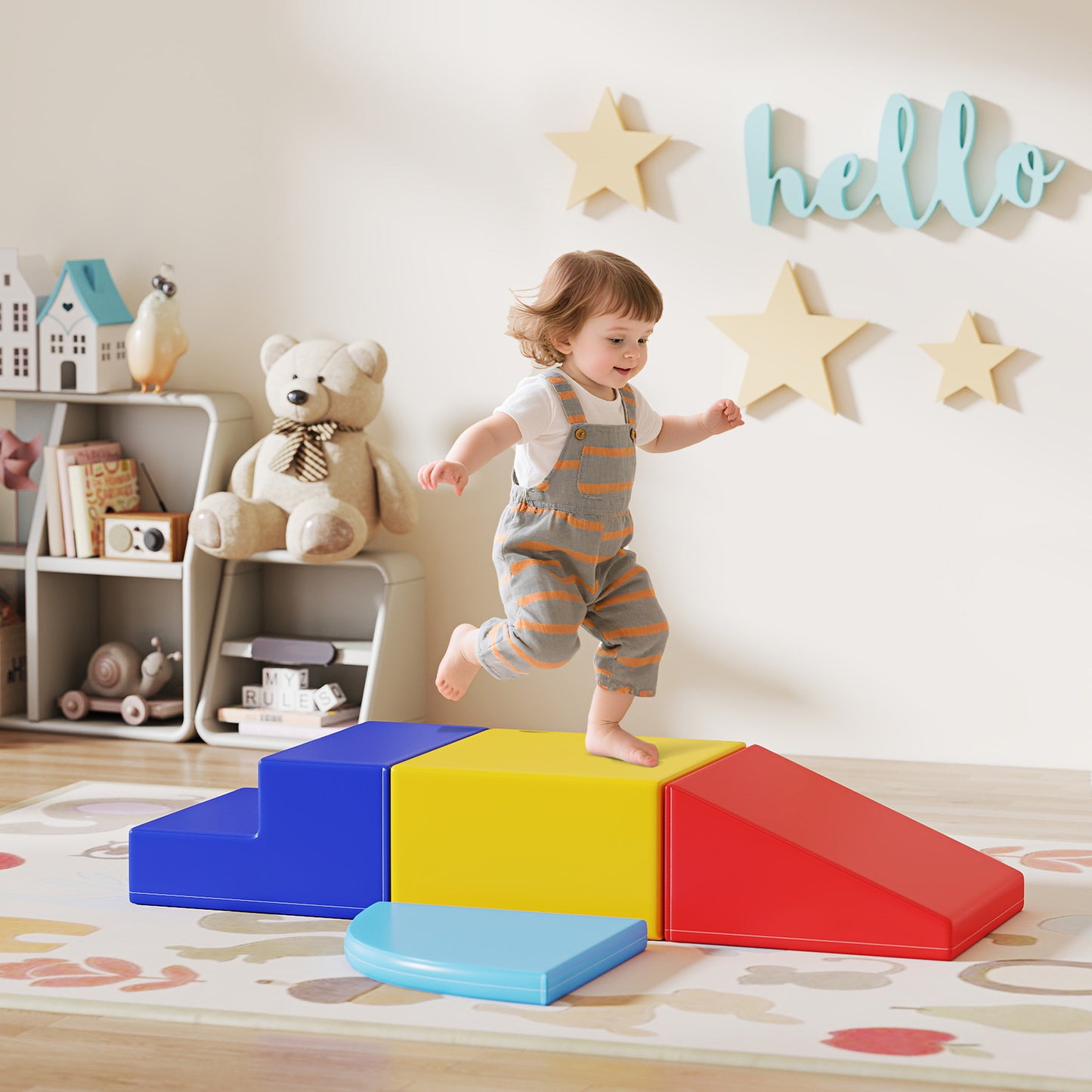 Soft Play 4-piece Climb and Crawl Foam Toddler Stairs