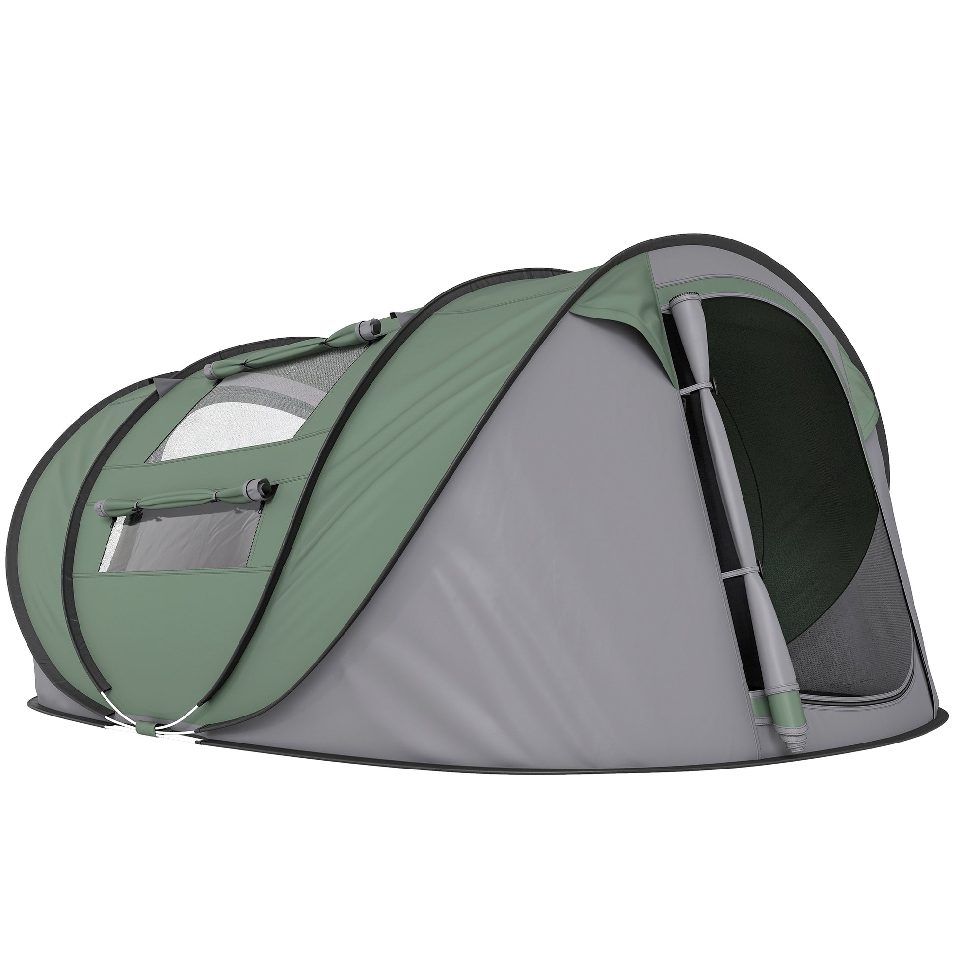 4 Person Pop-up Camping Tent Family Tent with Ground Sheet