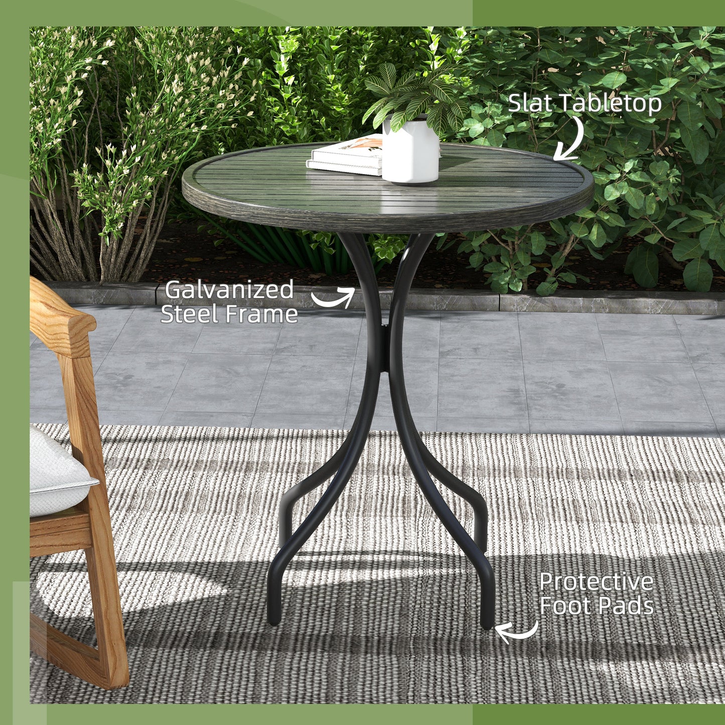 Φ66cm Galvanised Steel Garden Table