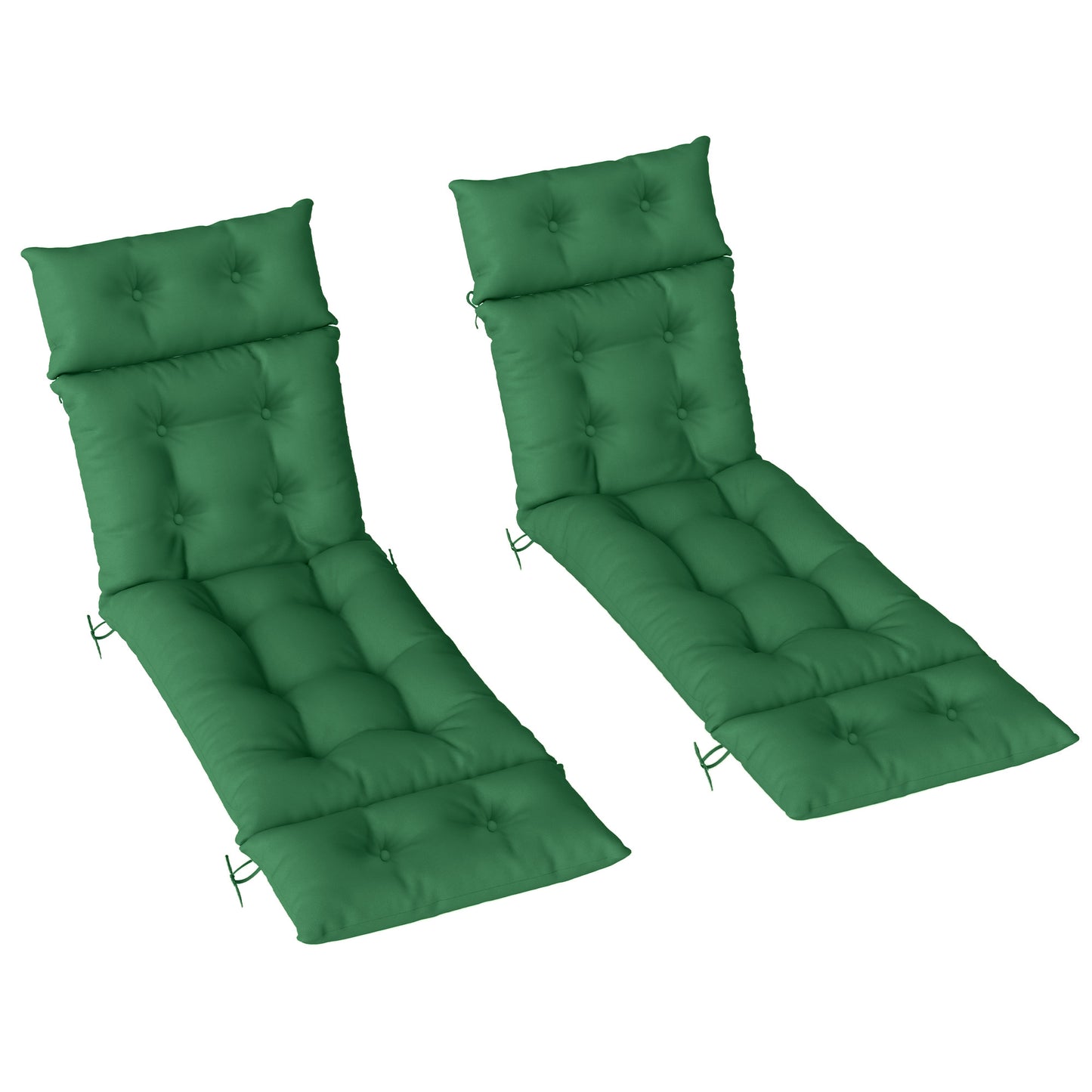 Set of Two 190 x 56cm Sun Lounger Cushions