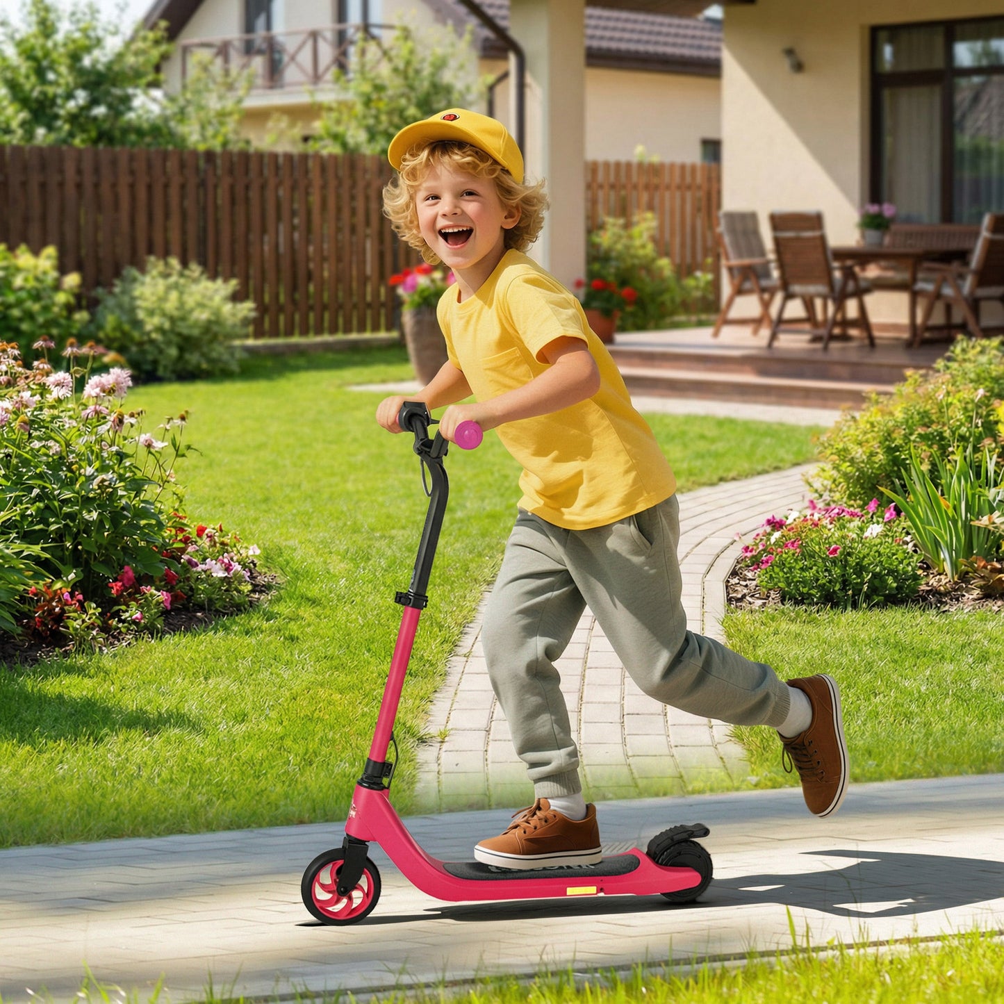 Electric Scooter for Kids 6+, Foldable E Scooter, Up to 8 KM/H