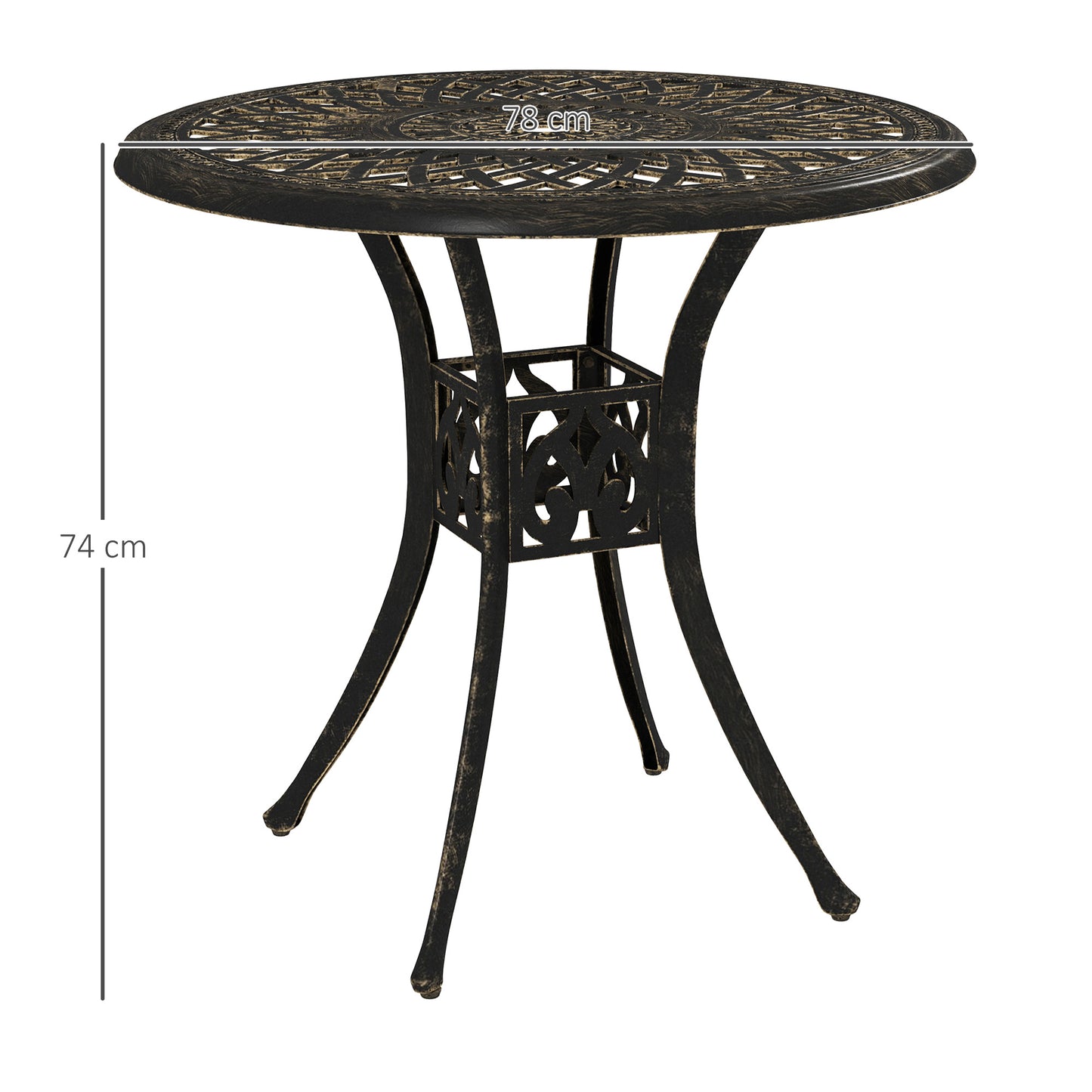 78 cm Round Garden Dining Table