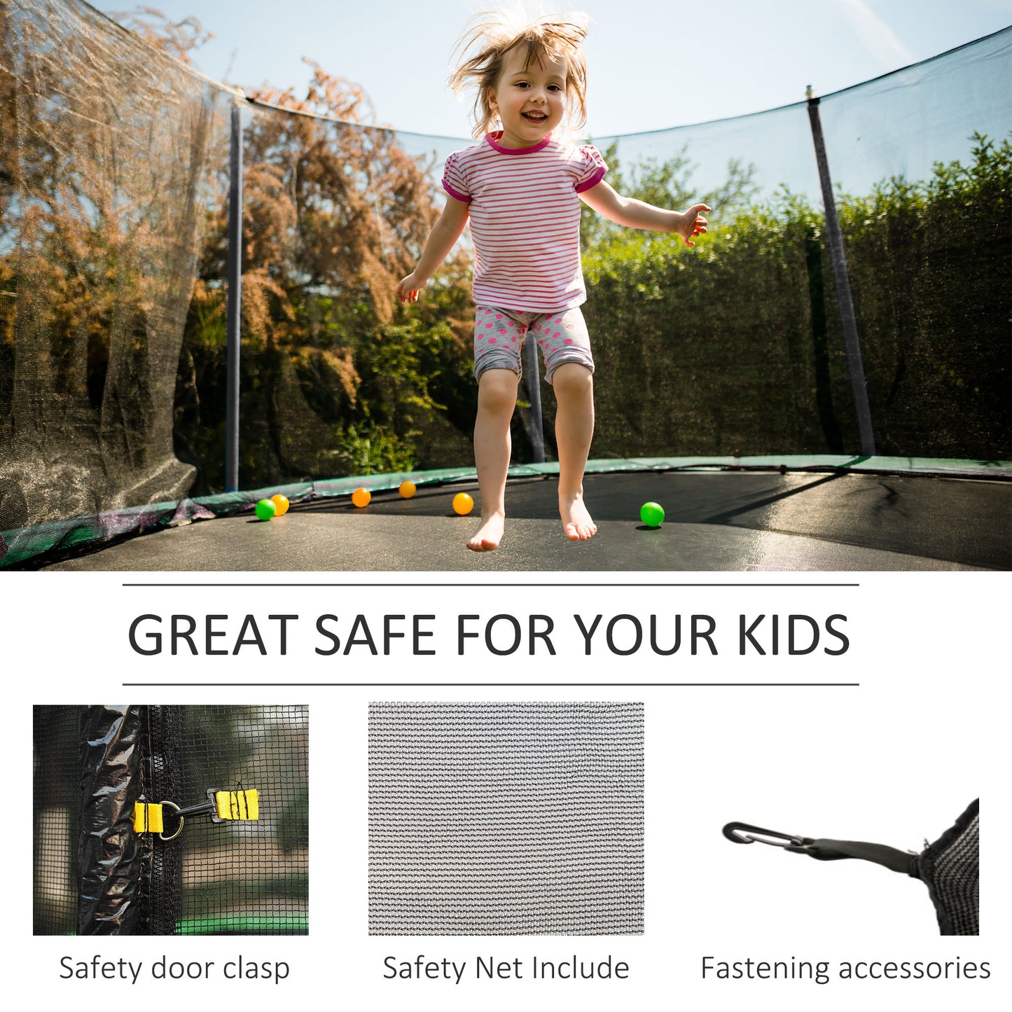 10ft Trampoline Net Replacement Enclosure
