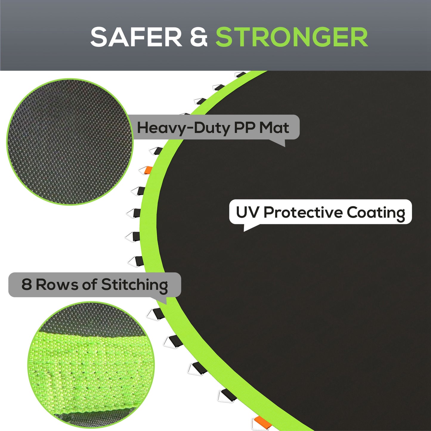 Replacement Trampoline Mat with Spring Pull Tool, 72 V-Hooks