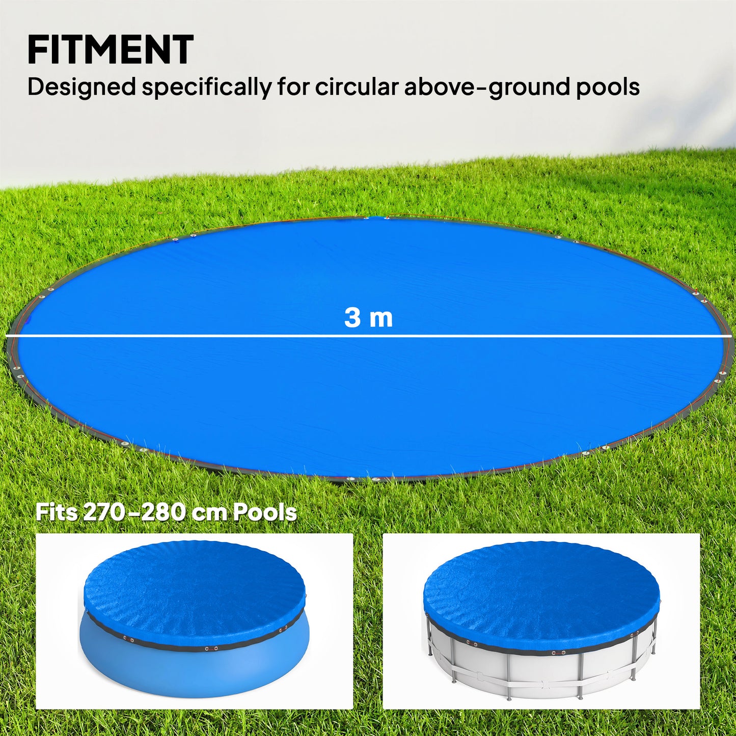 Round Pool Cover, 10 ft Waterproof Swimming Pool Cover