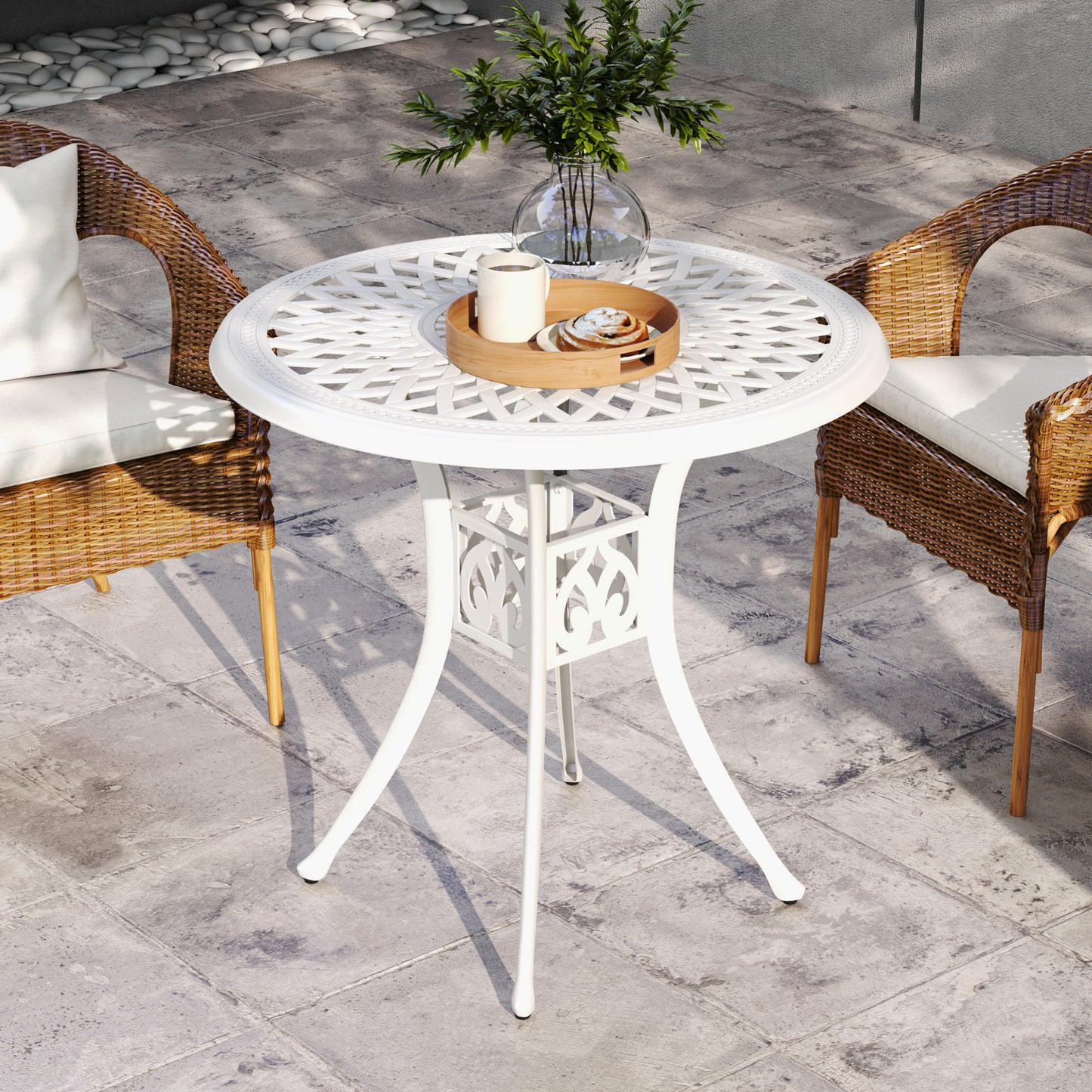78 cm Round Garden Dining Table