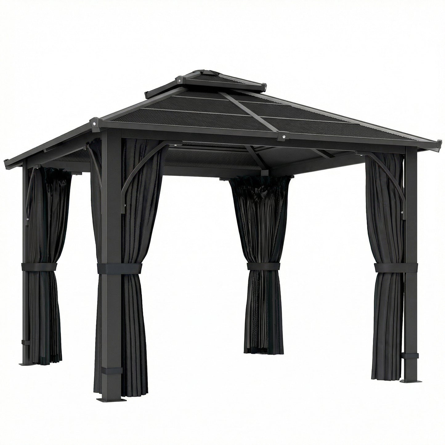 2.5 x 2.5 m Hardtop Gazebo Canopy with 7mm PC Roof