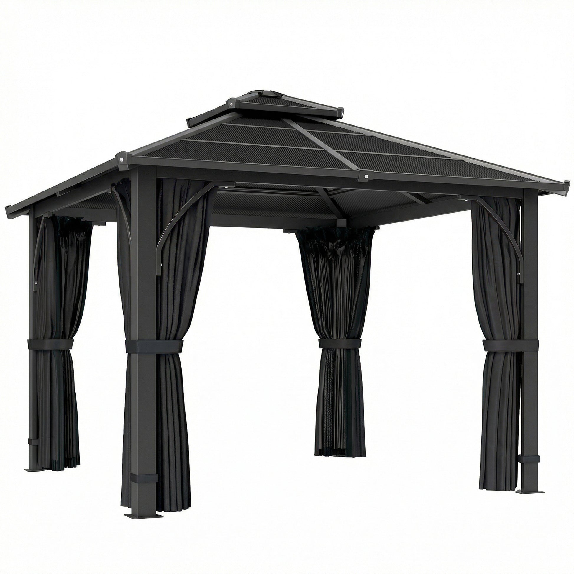 2.5 x 2.5 m Hardtop Gazebo Canopy with 7mm PC Roof
