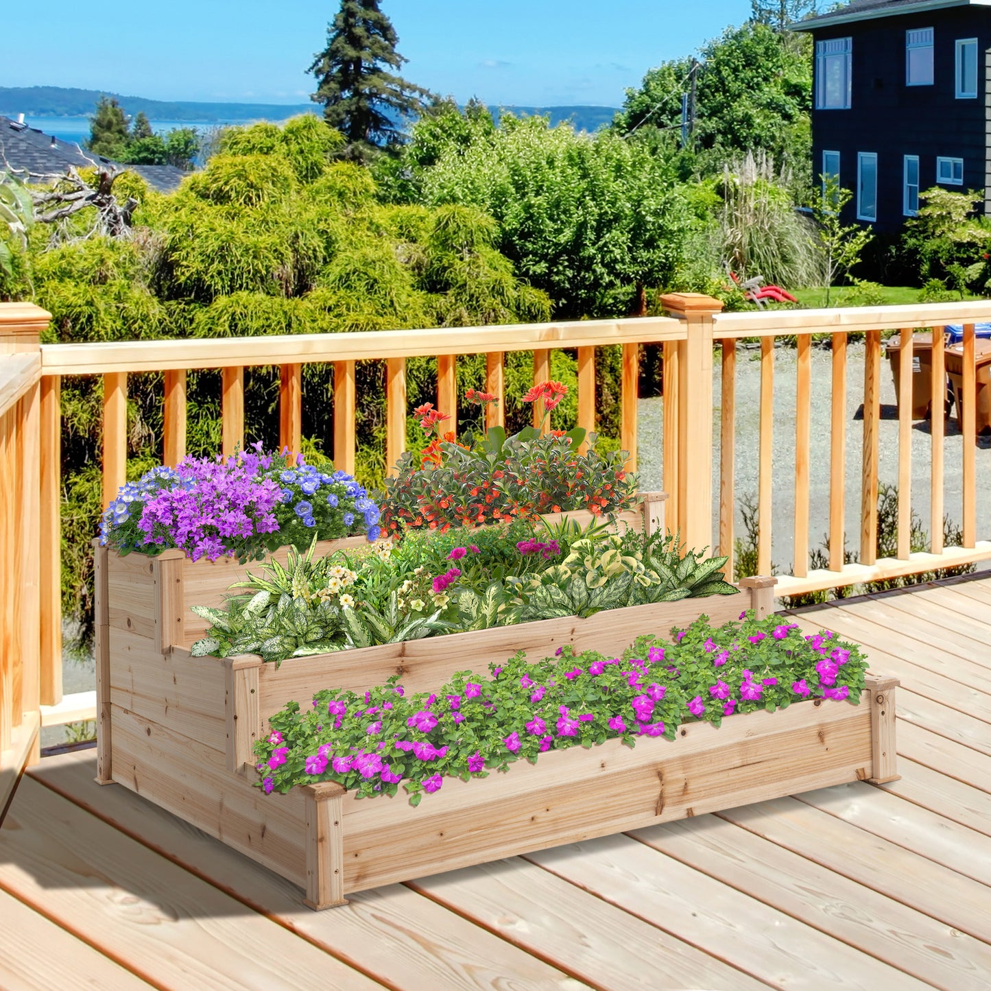 470L Raised Garden Bed, 3-Tier Planter Kit