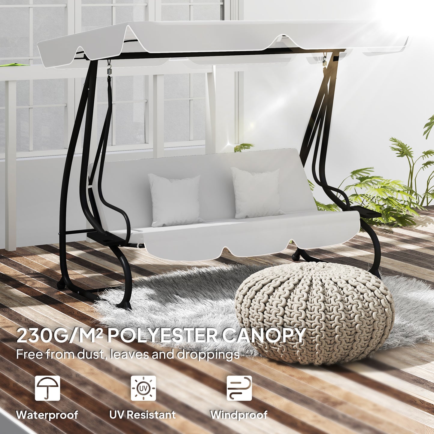 145 x 200Wcm Swing Chair Canopy Replacement