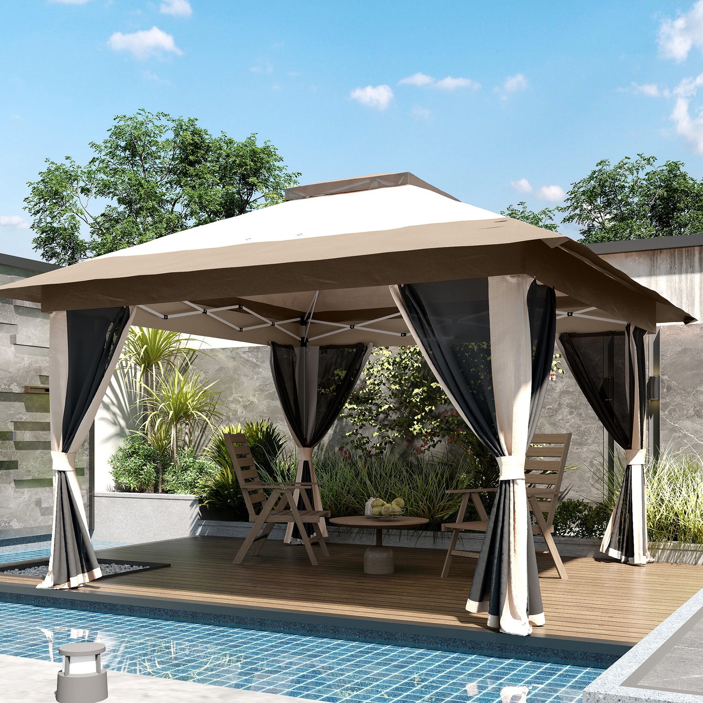 3.6 x 3.6m Pop-Up Gazebo, with Accessories