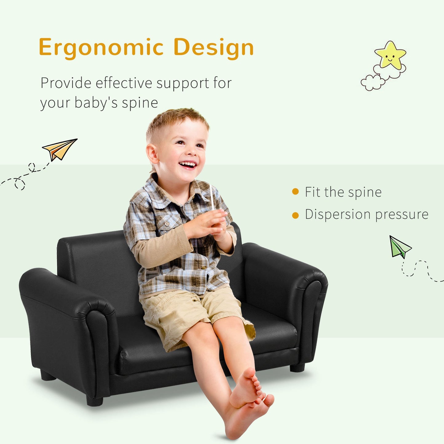 Kids Sofa Bed Kids Twin Sofa Toddler Chair 2 Seater Kids Twin Sofa