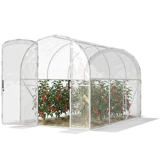 Polytunnel Greenhouse Walk-in Grow House with PE Cover