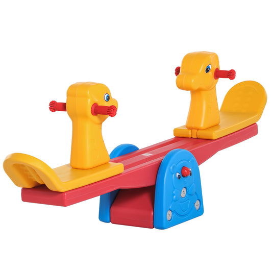 Kids Seesaw Safe Teeter Totter 2 Seats with Easy-Grip Handles, Safe