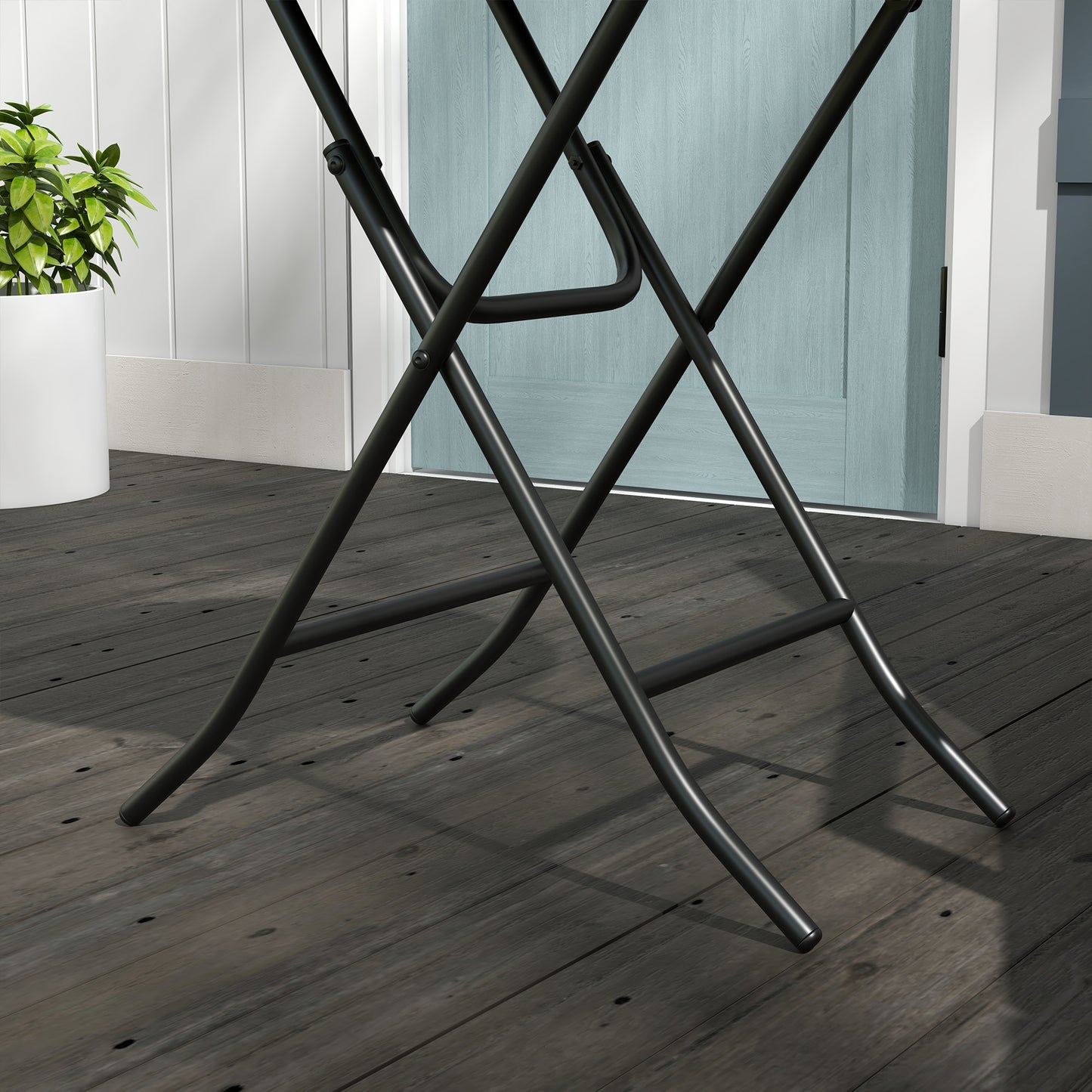 Foldable PE Rattan Outdoor Coffee Table