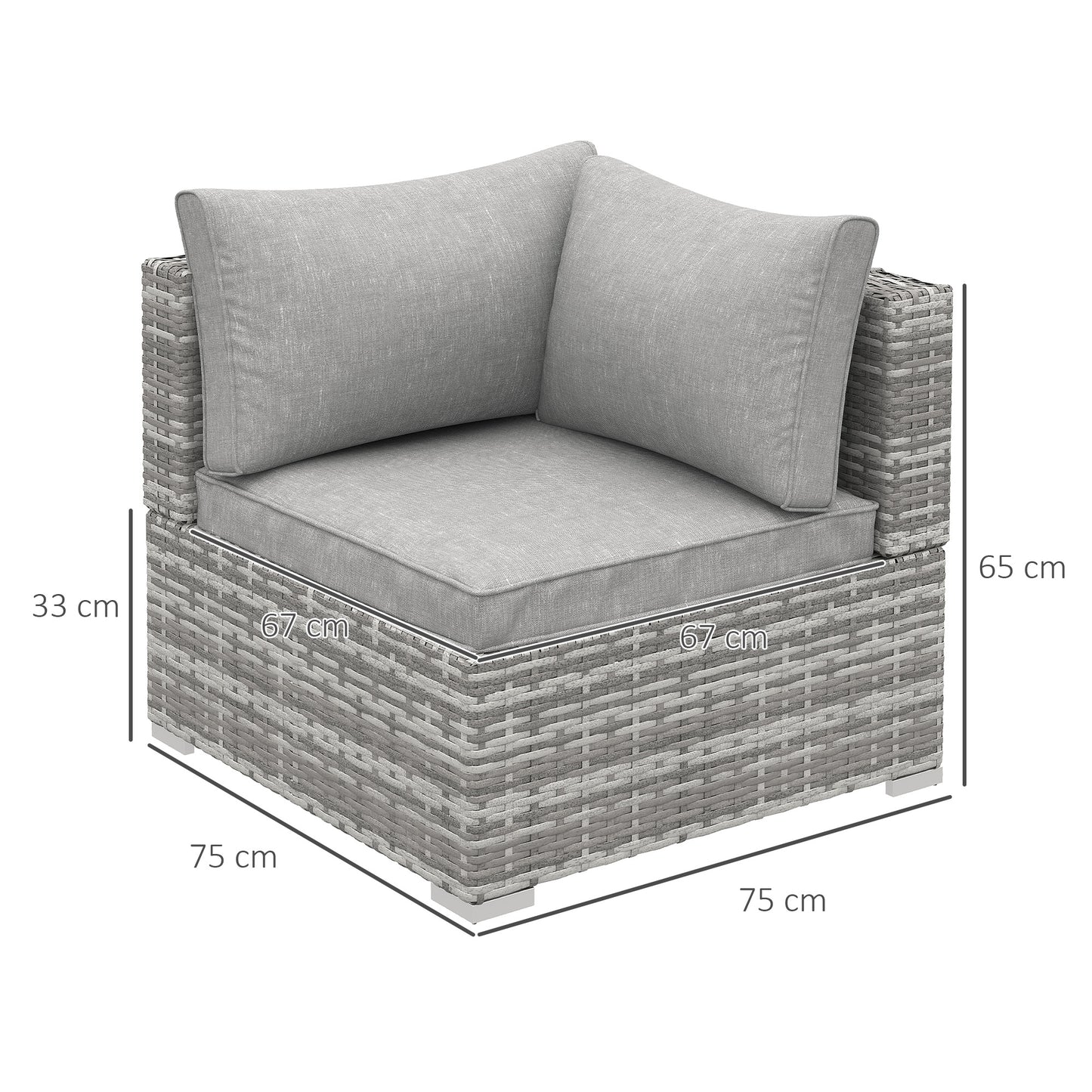 Outdoor PE Rattan Corner Sofa