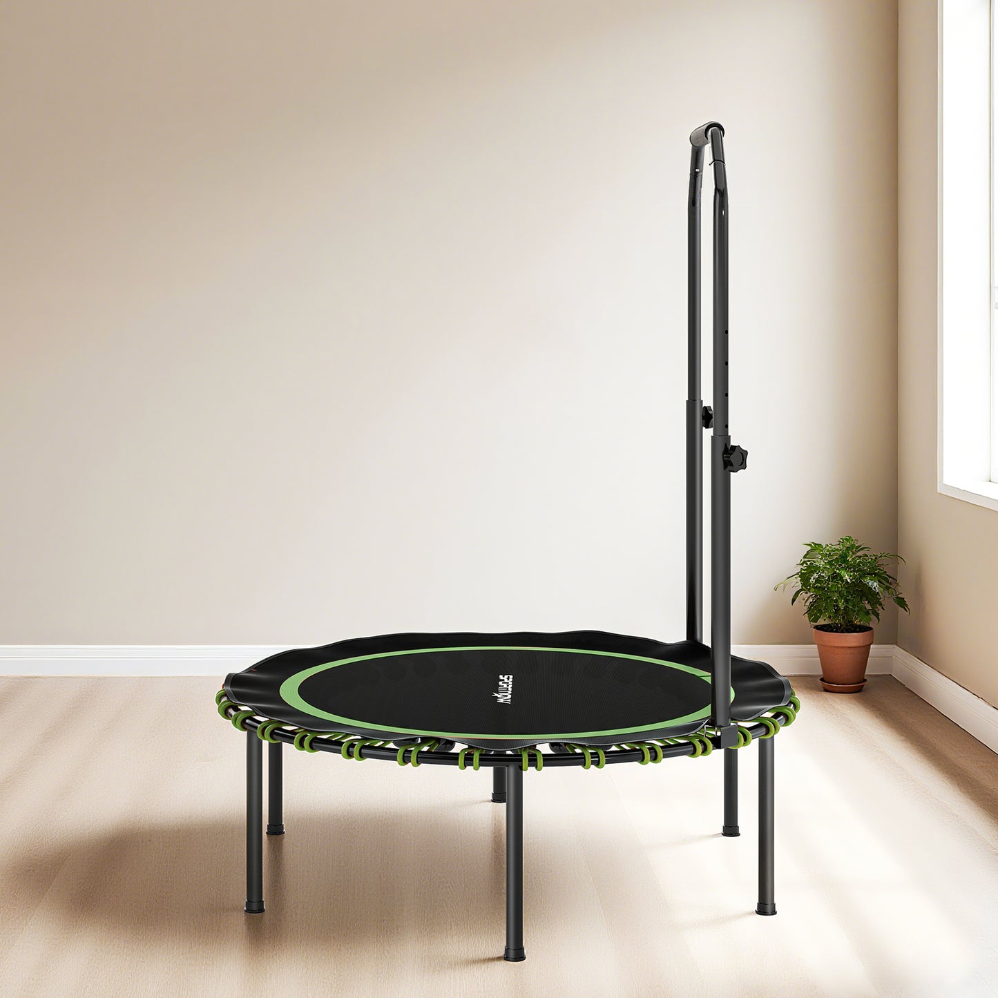40" Foldable Fitness Trampoline Rebounder with Handle