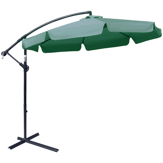 2.7m Garden Parasol Cantilever Umbrella with Crank Handle