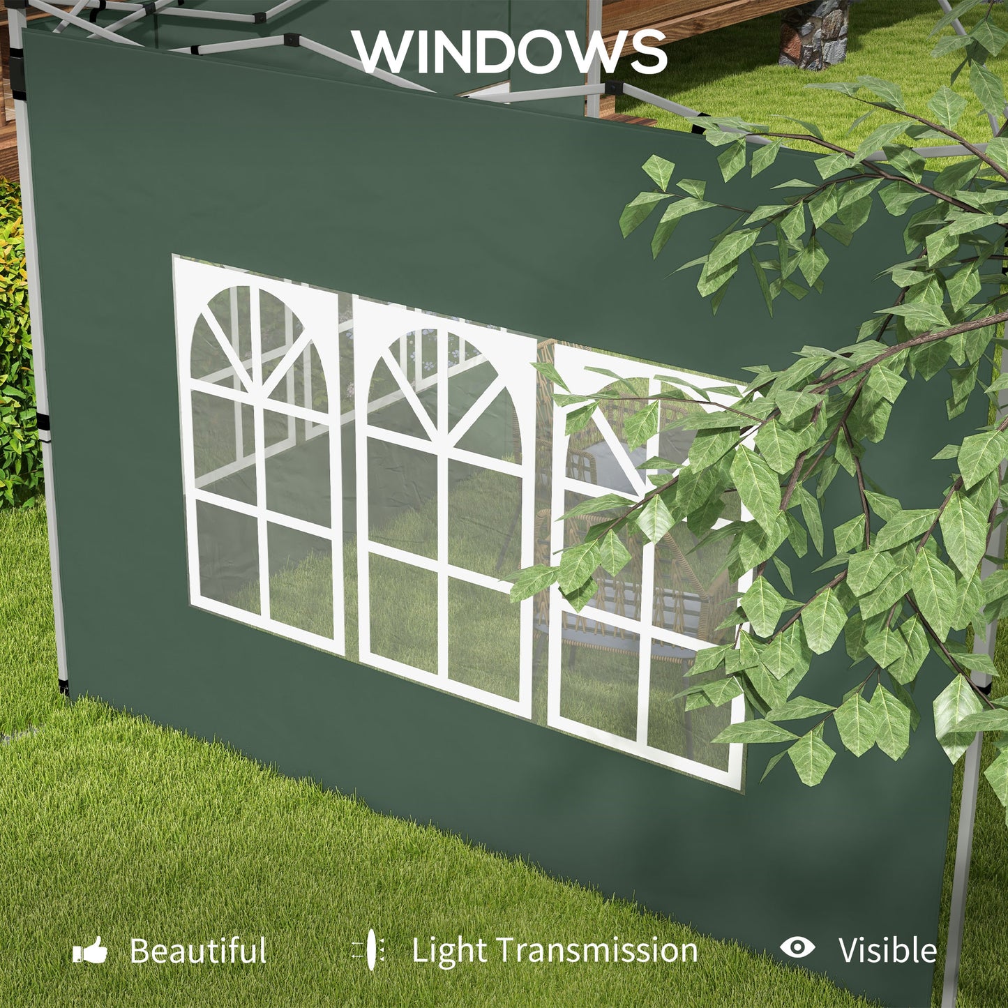Gazebo Side Panels, Sides Replacement with Window