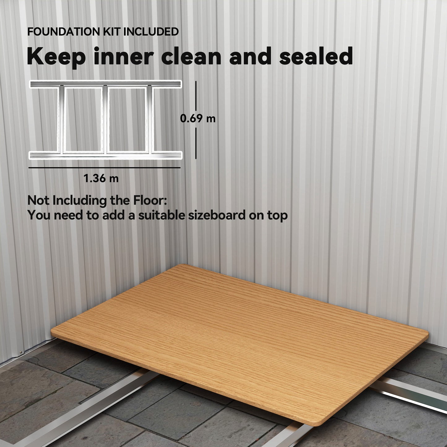 Garden Metal Tool Storage Shed with Sliding Door (2)