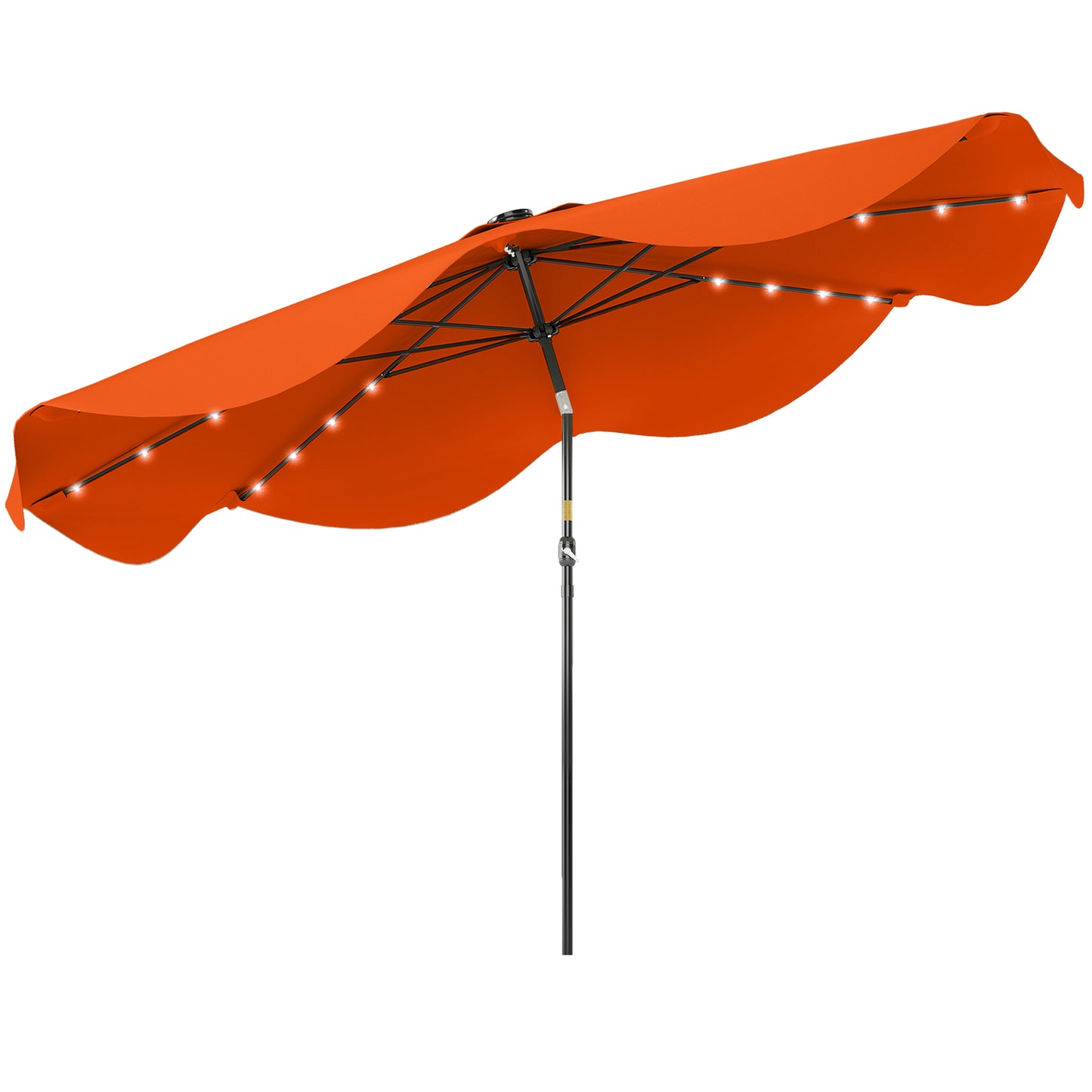 Solar Patio Umbrella with LED and Tilt