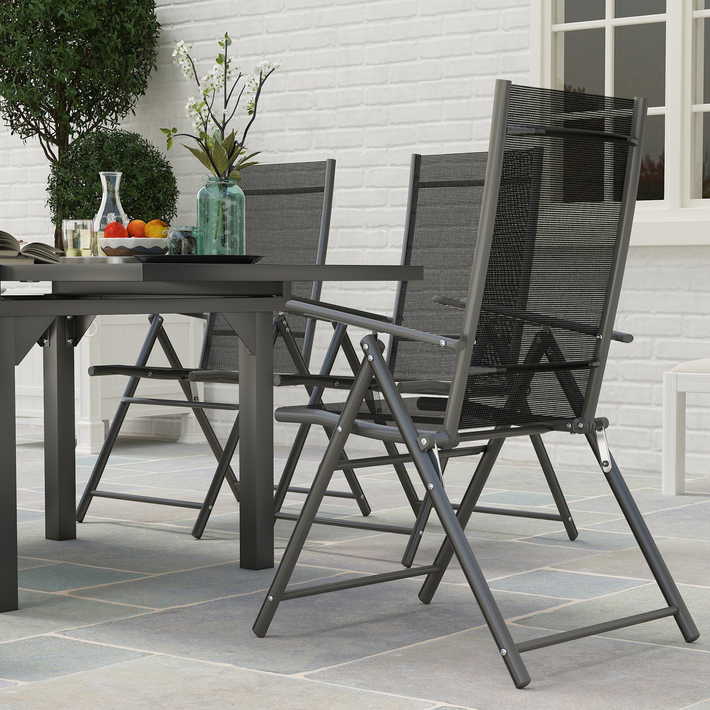 7 Piece Outdoor Dining Set with Extendable Table
