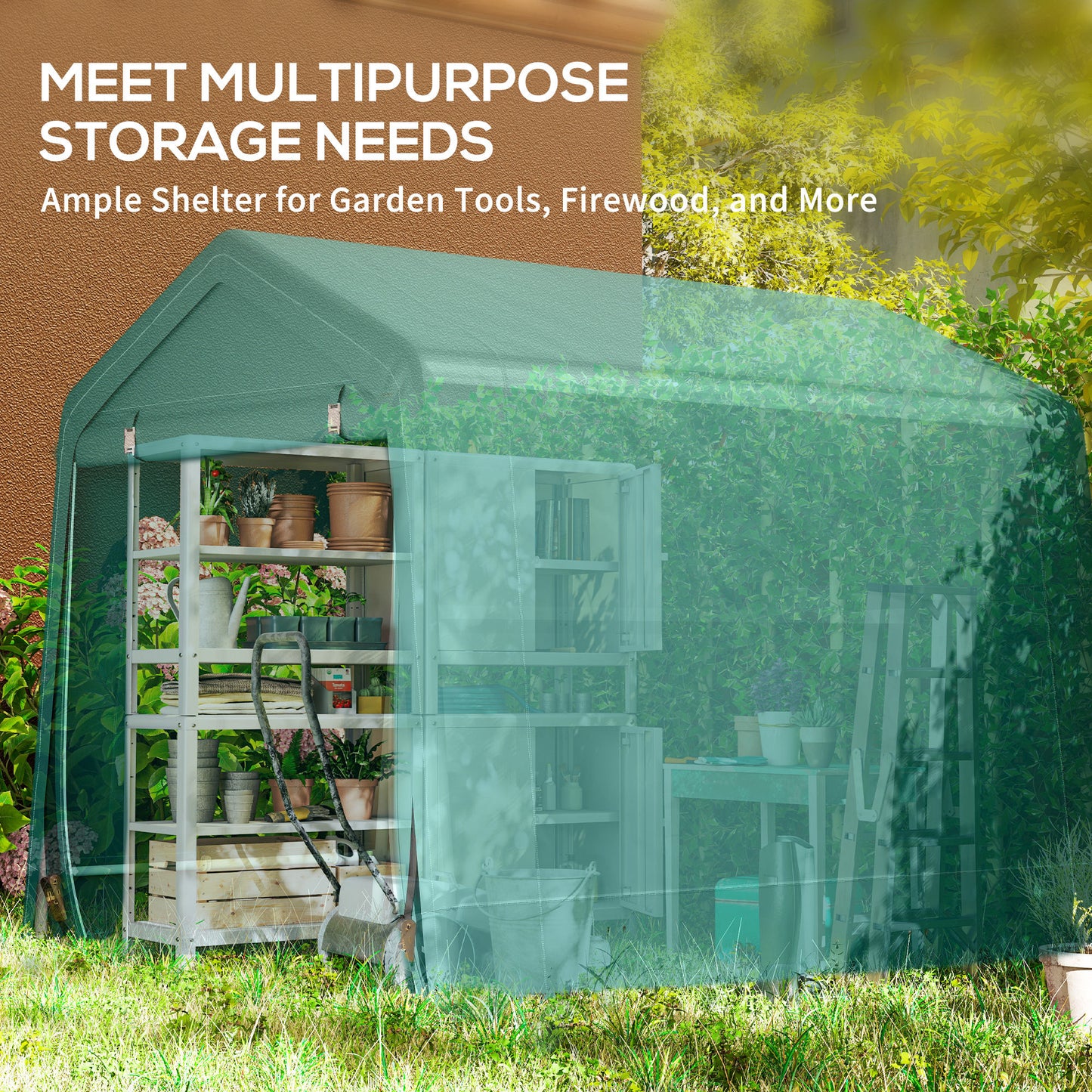 8 x 6.5 ft Outdoor Garden Storage Shed (1)