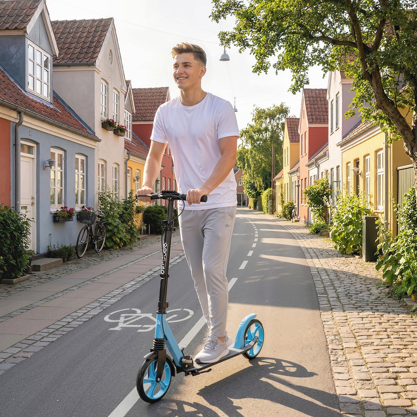 One-click Folding Kick Scooter for 14+ w/ Adjustable Handlebar (1)