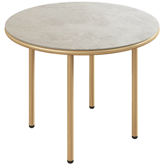 Round Coffee Table, Modern End Side Table