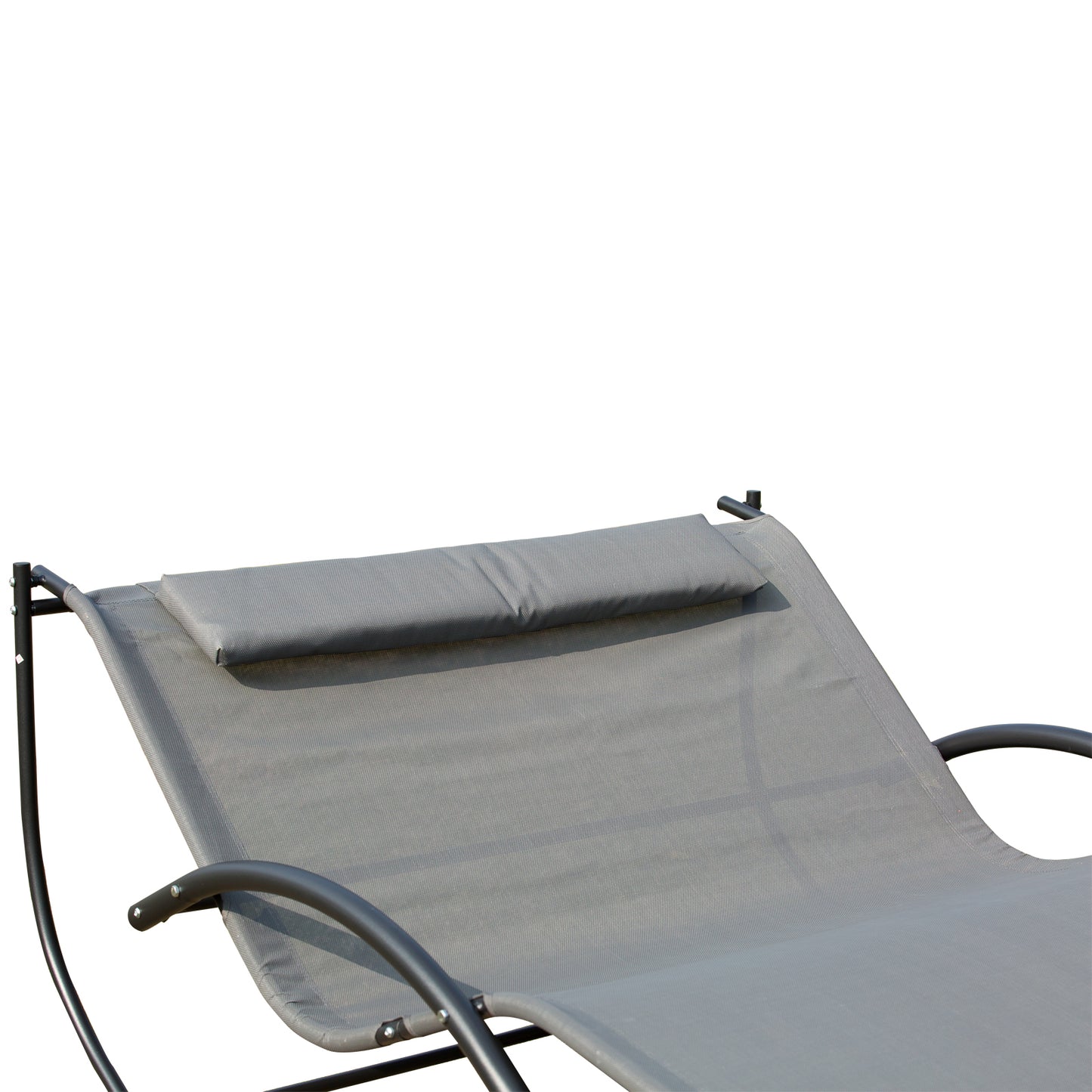 Double Sun Lounger, Rocking Lounger Sunbed Daybed with Armrest