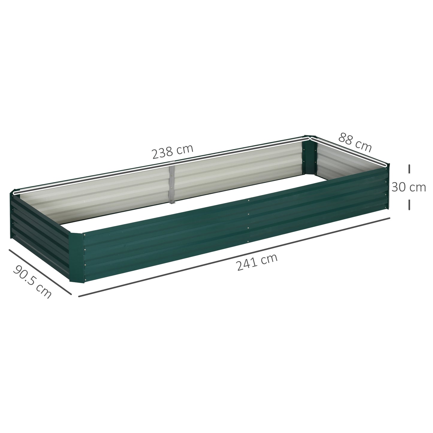 Metal Raised Garden Bed Planter Box Outdoor Planters