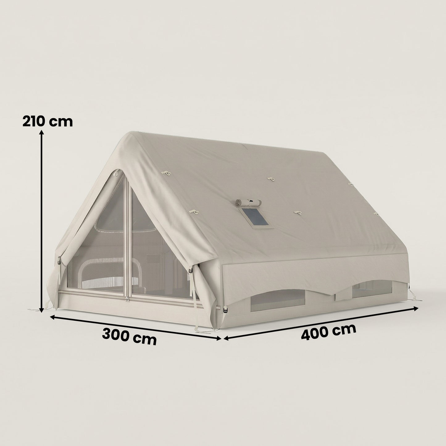 Inflatable Camping Tent, 4 Season Hot Tent 10000mm Waterproof