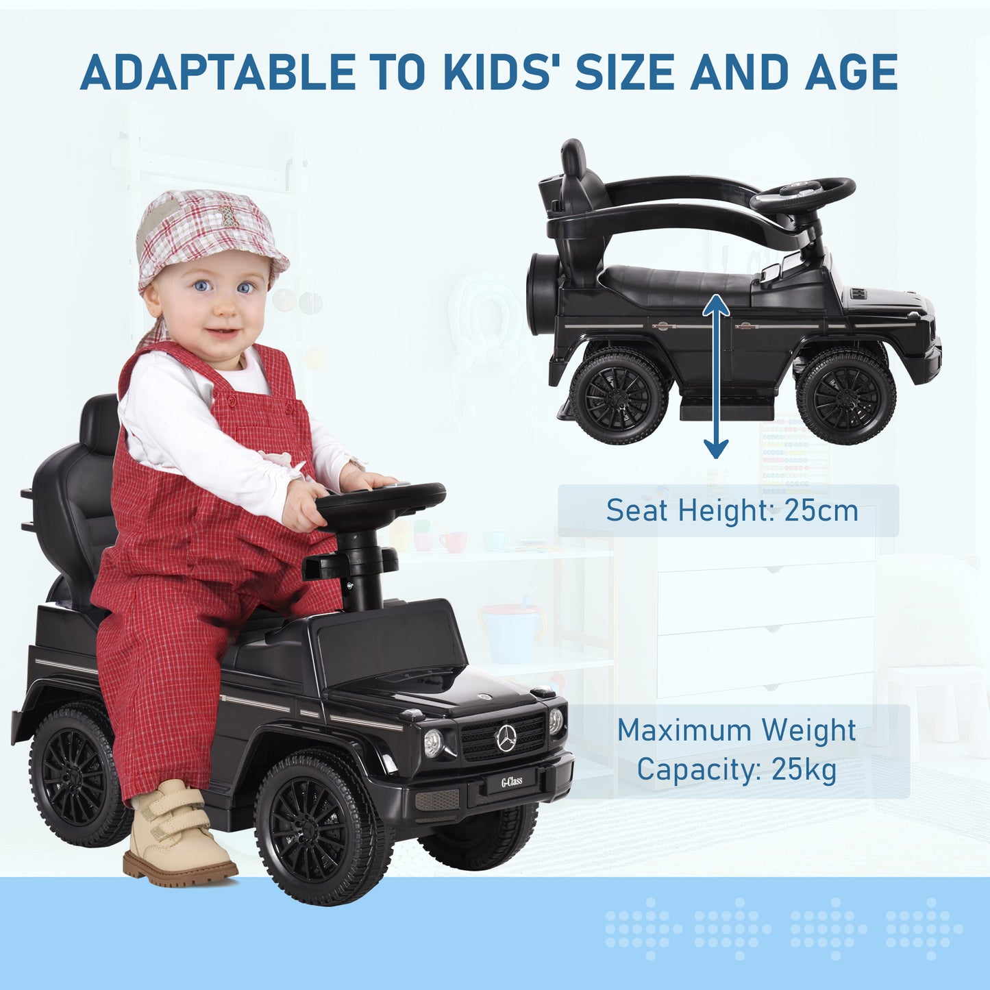 3 in 1 Kids Children Ride on Push Car Toddler Sliding Car G350