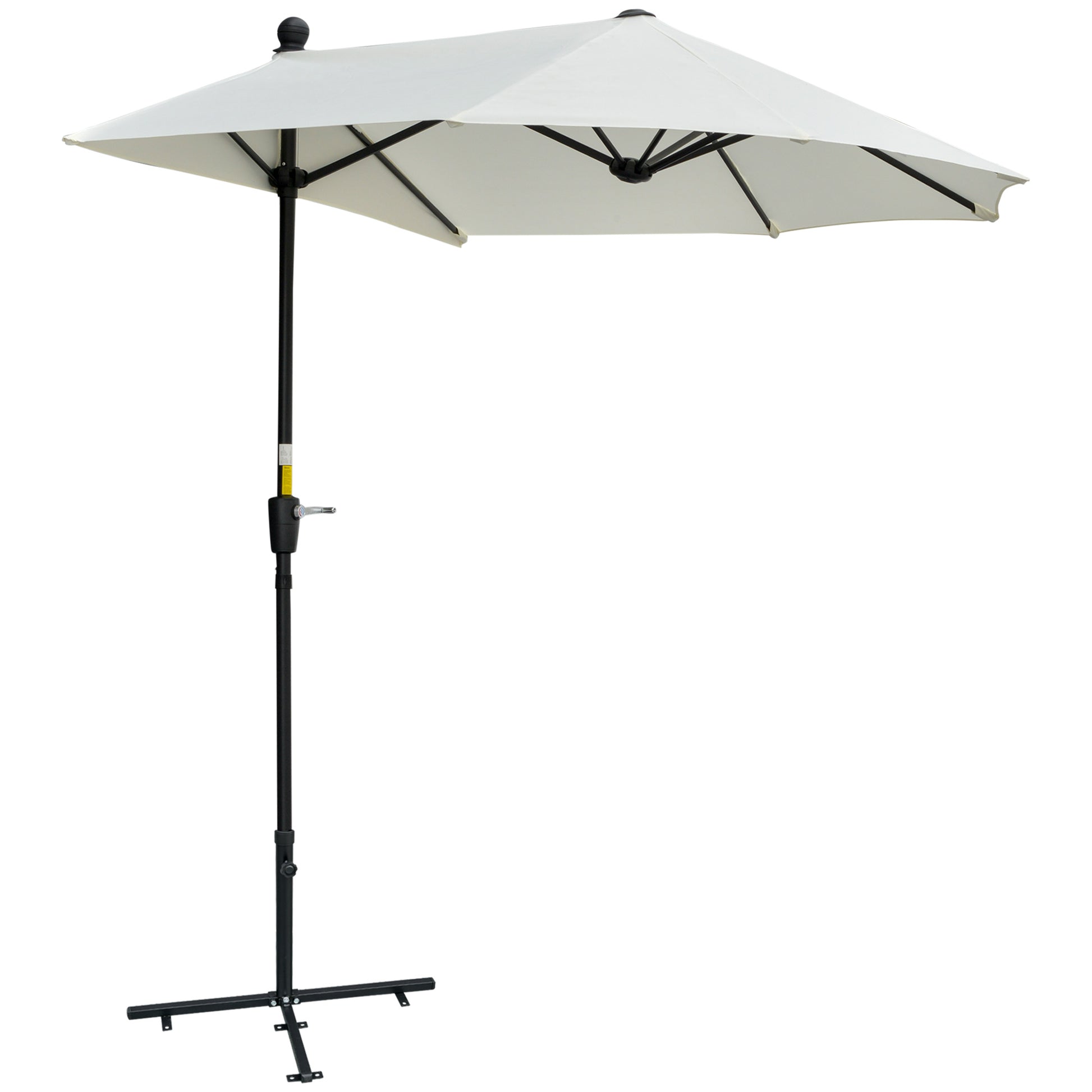 2m Half Parasol Market Umbrella Garden Balcony Parasol