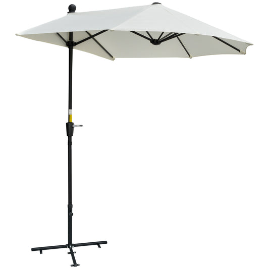 2m Half Parasol Market Umbrella Garden Balcony Parasol