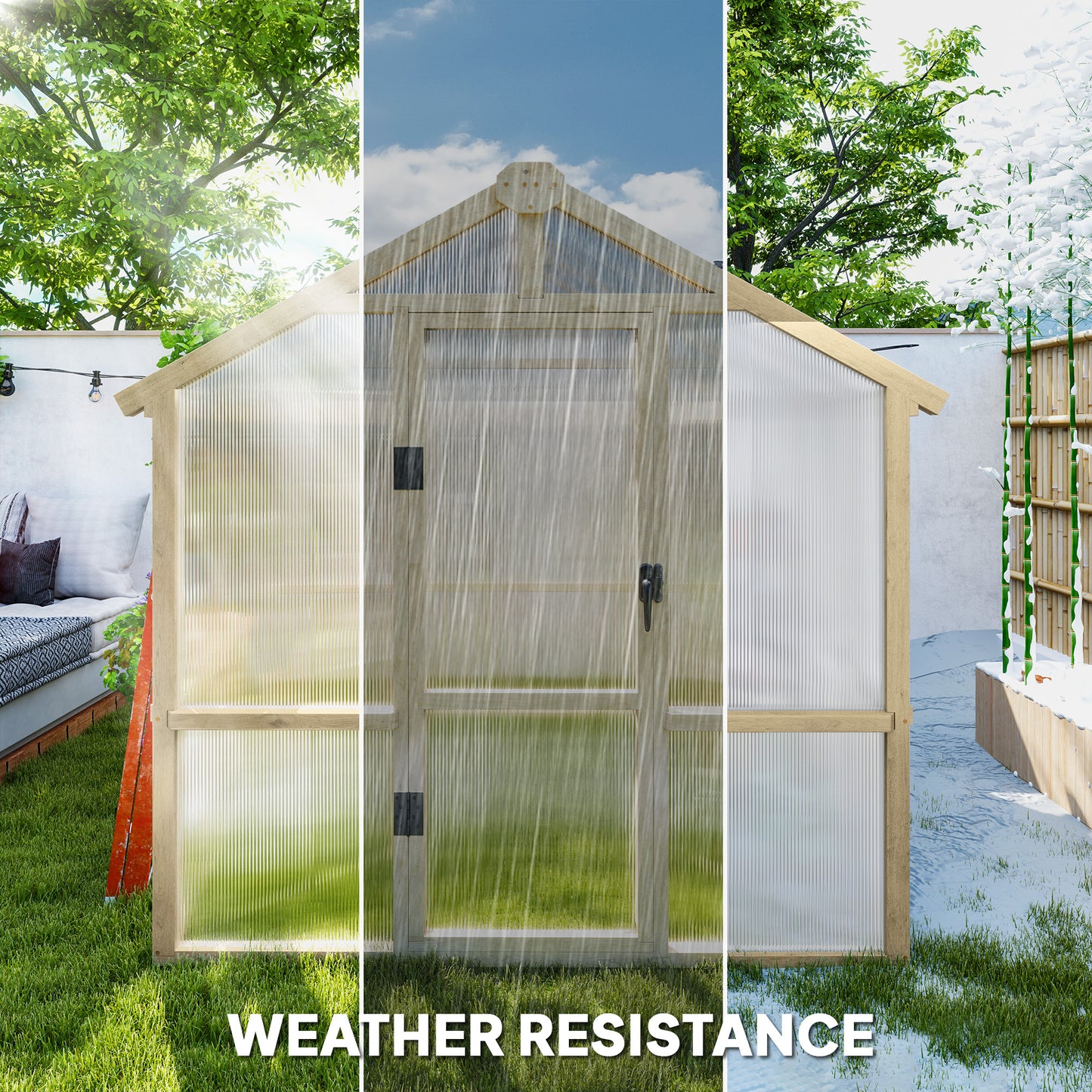 6.6 x 6ft Polycarbonate Greenhouse