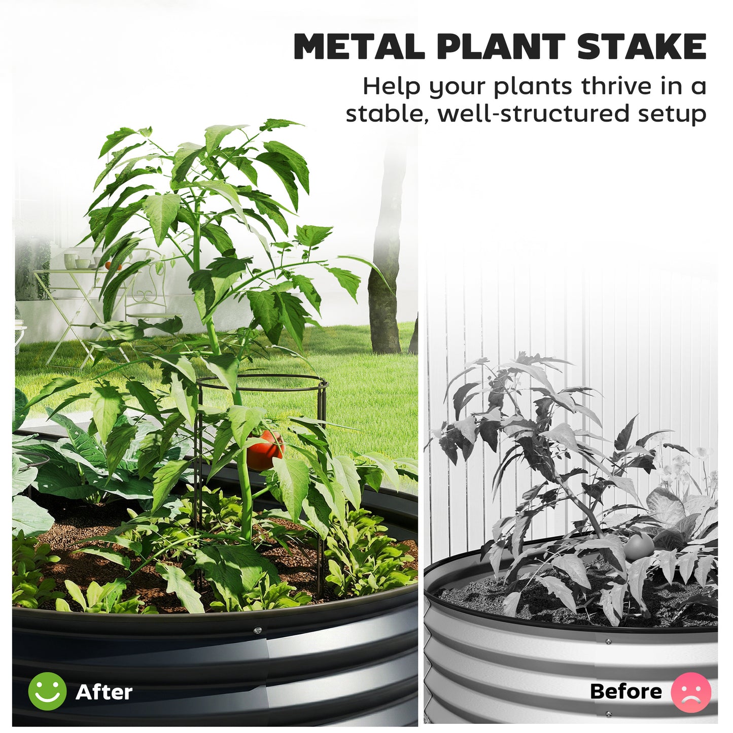 Set of Two 150 x 60cm Steel Planters
