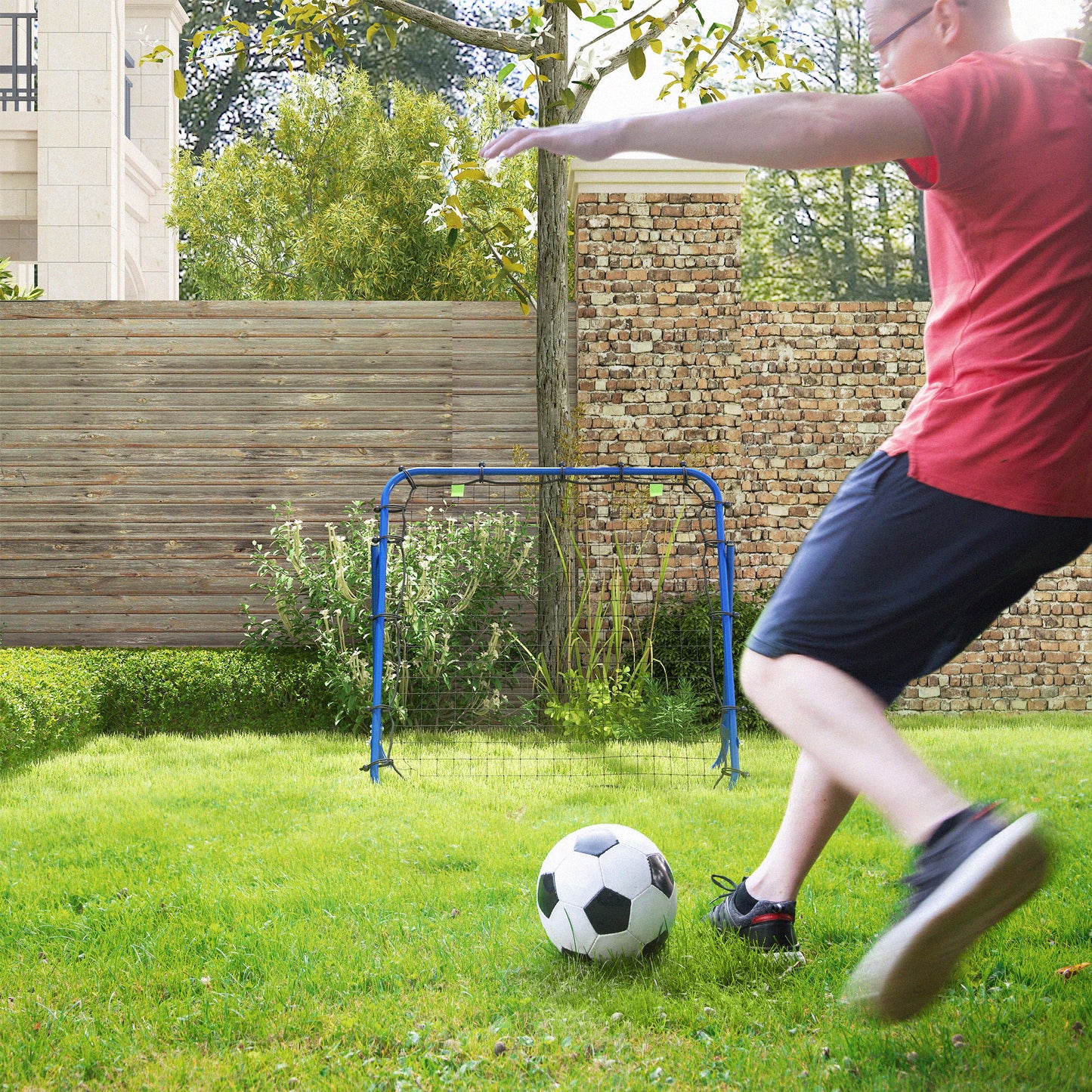 Adjustable Rebounder Net Kickback Target Goal