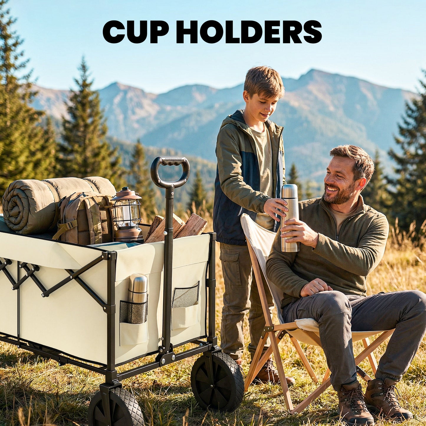 95L Foldable Festival Trolley on Wheels