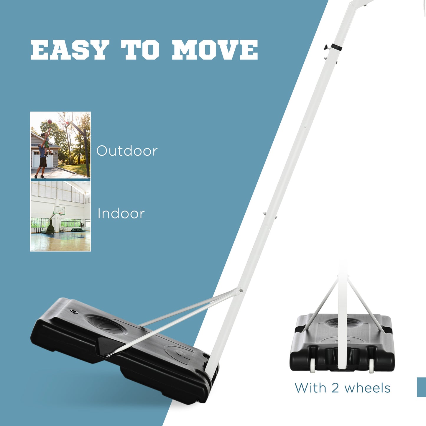 2.6-3.1m Adjustable Basketball Hoop