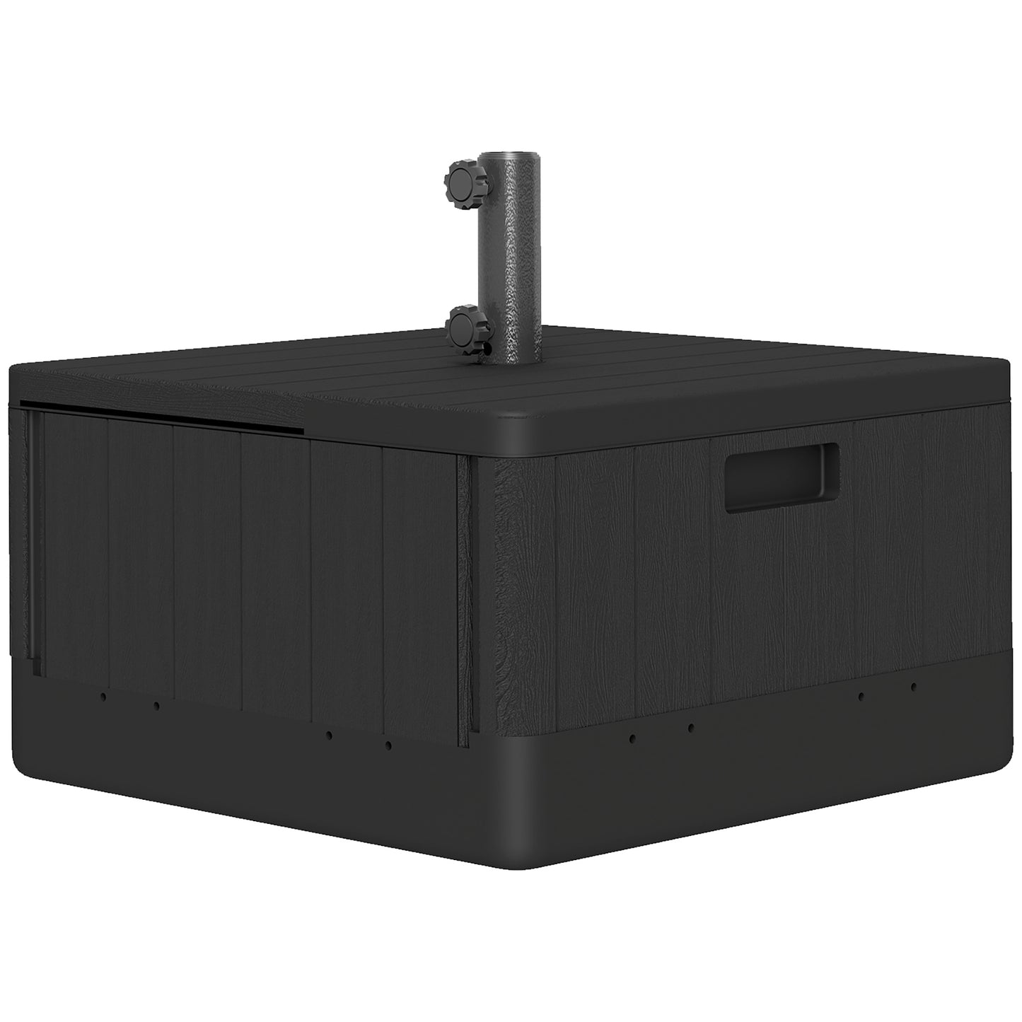 Garden Parasol Base Outdoor Umbrella Stand with Wheels Handles