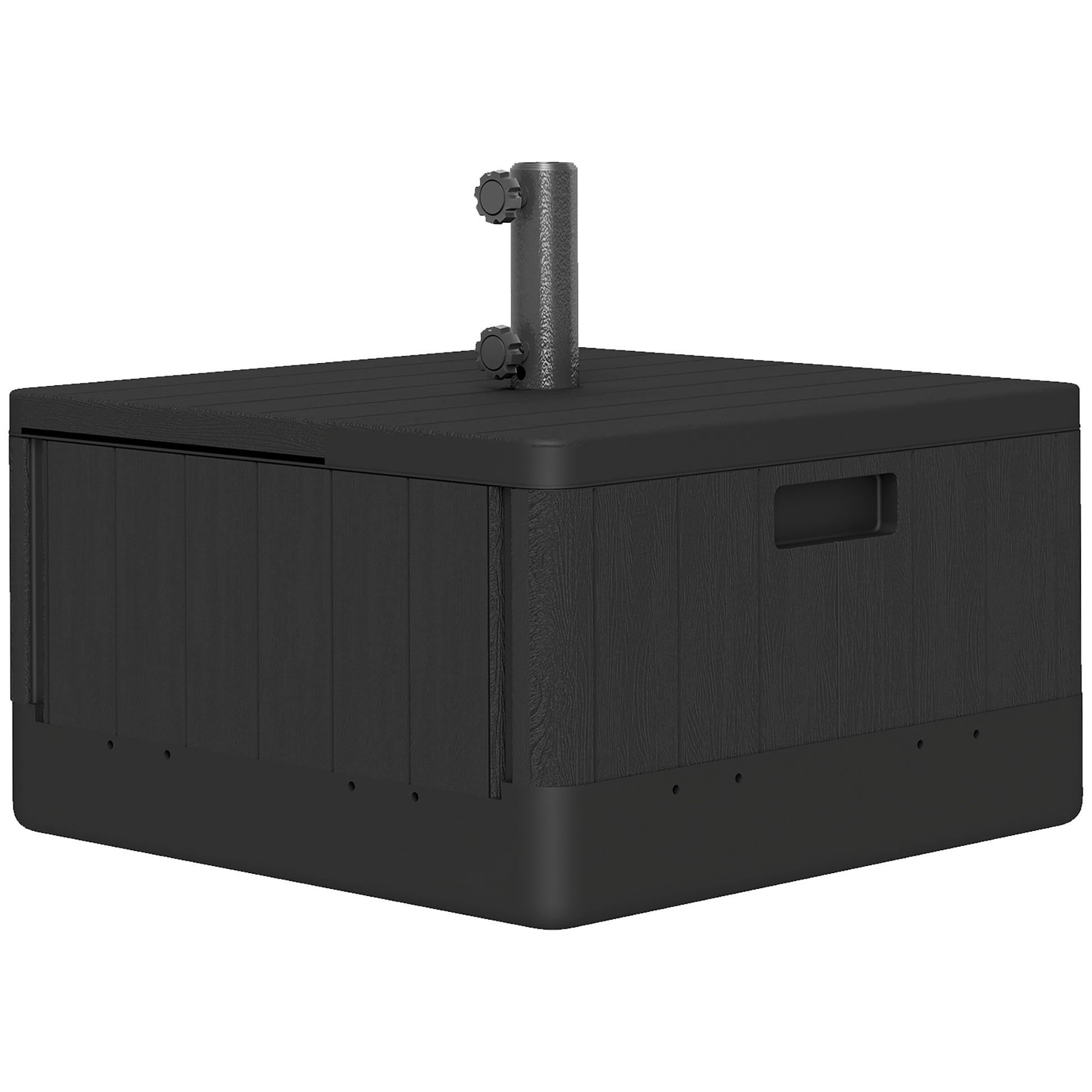 Garden Parasol Base Outdoor Umbrella Stand with Wheels Handles
