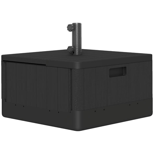 Garden Parasol Base Outdoor Umbrella Stand with Wheels Handles