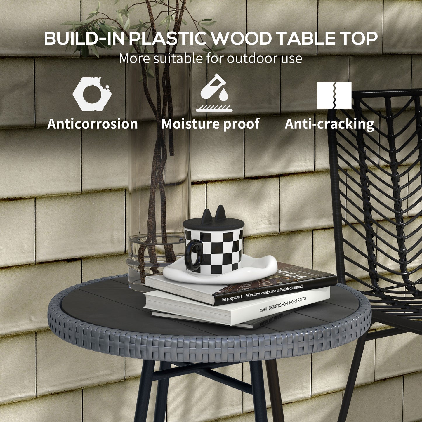 Rattan Border Outdoor Side Table