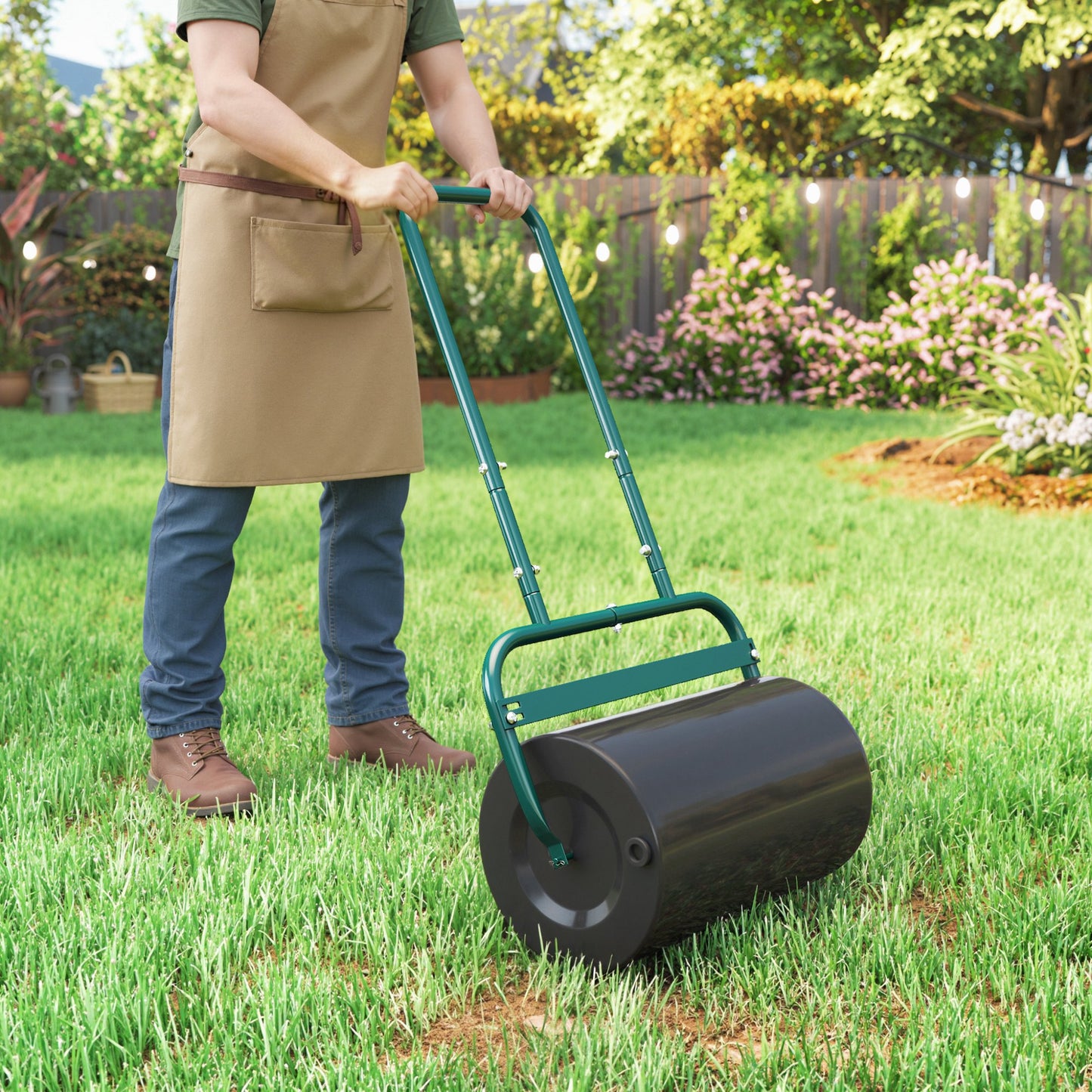 38L Fillable Cylinder Steel Lawn Roller