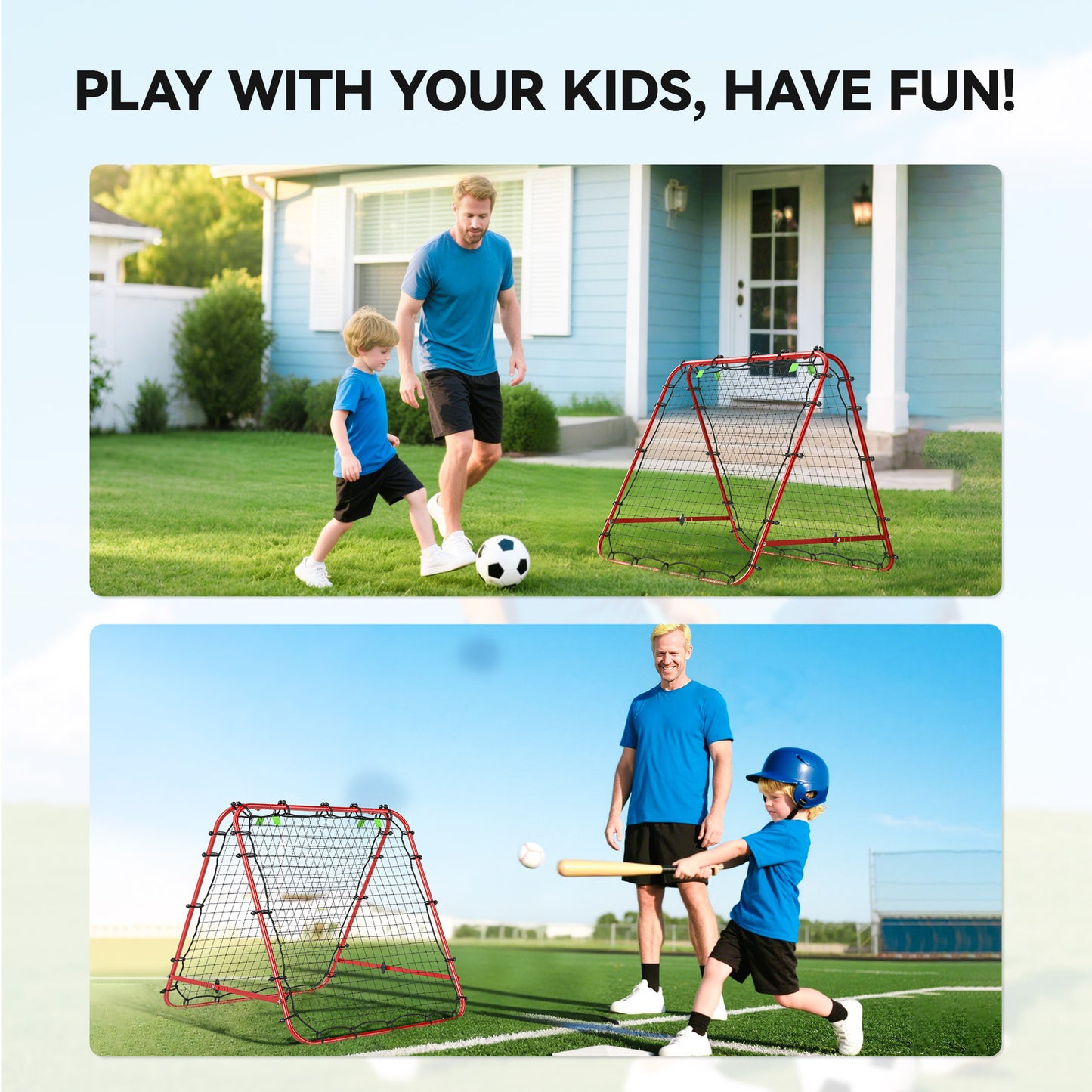 Double Sided Football Rebounder Net