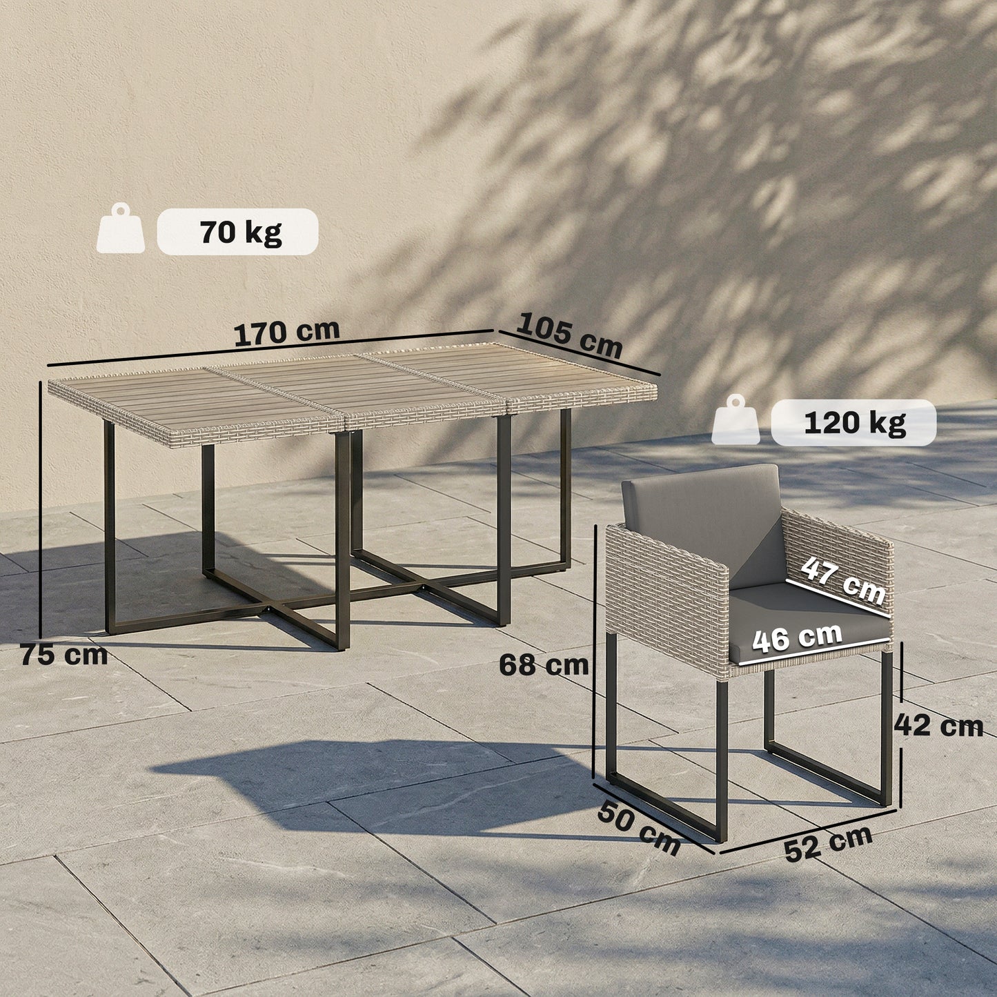 7 Piece Rattan Garden Furniture Set (1)