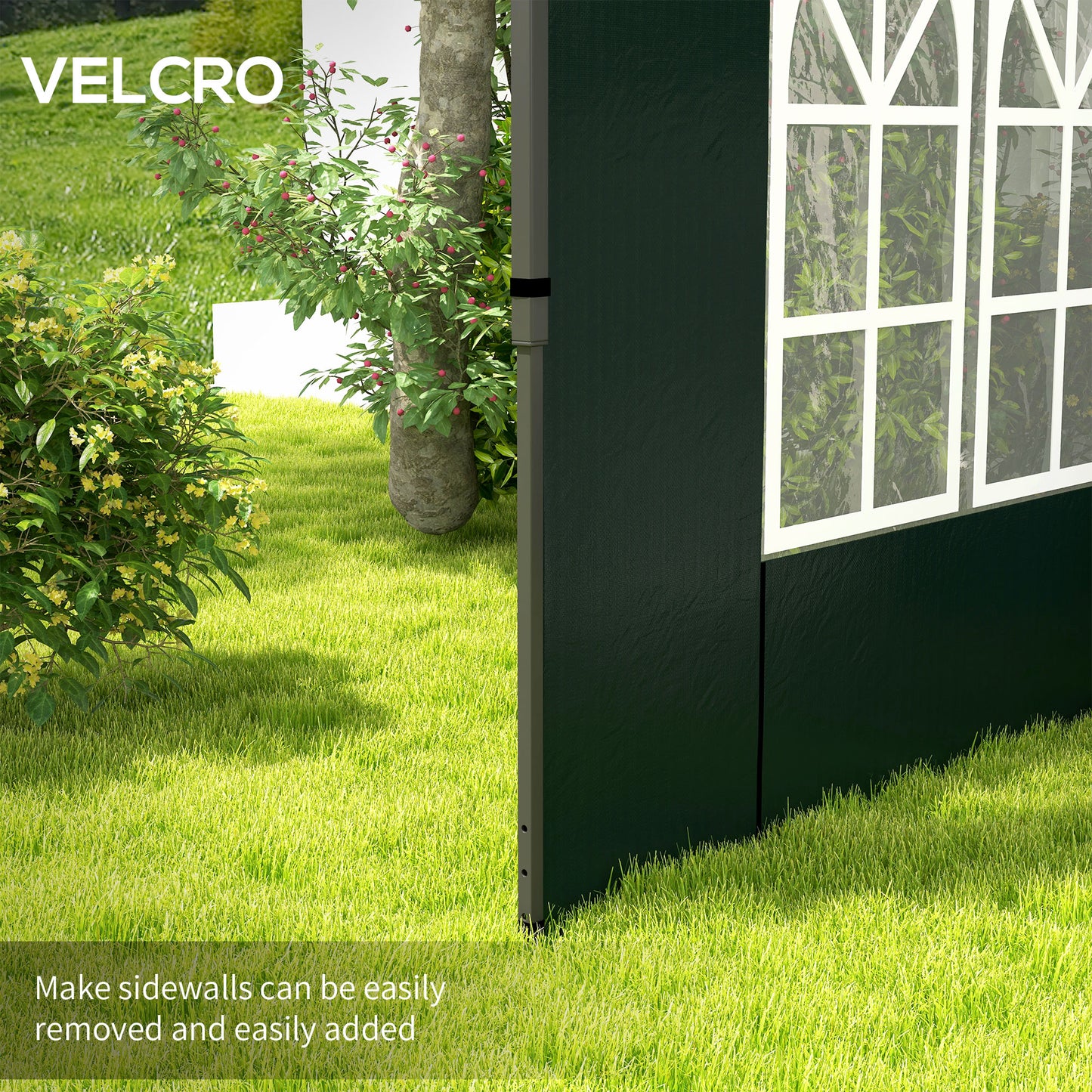 Set of Two 3 x 3m Gazebo Frame Replacement Walls