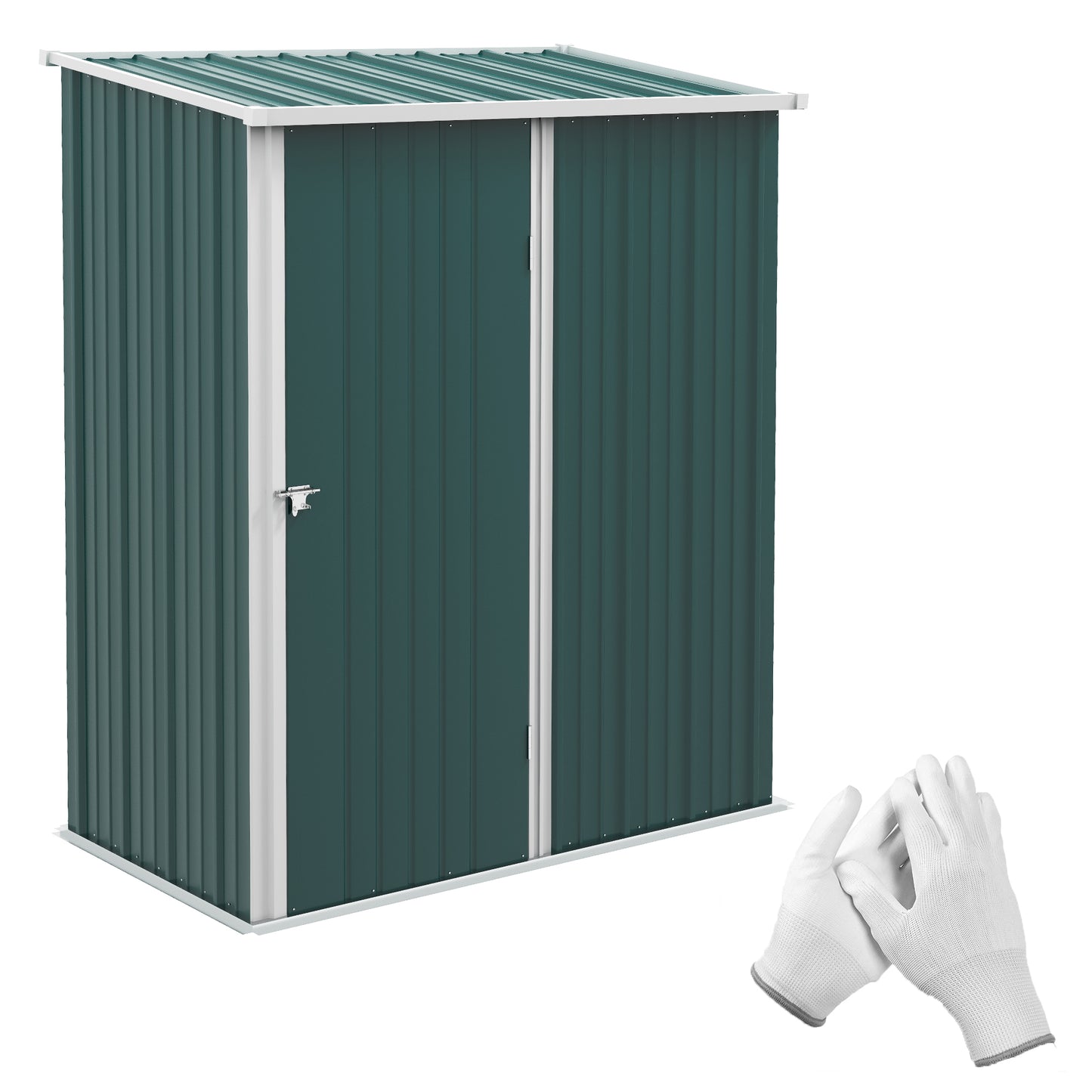5.3 x 3.1ft Corrugated Steel Garden Shed