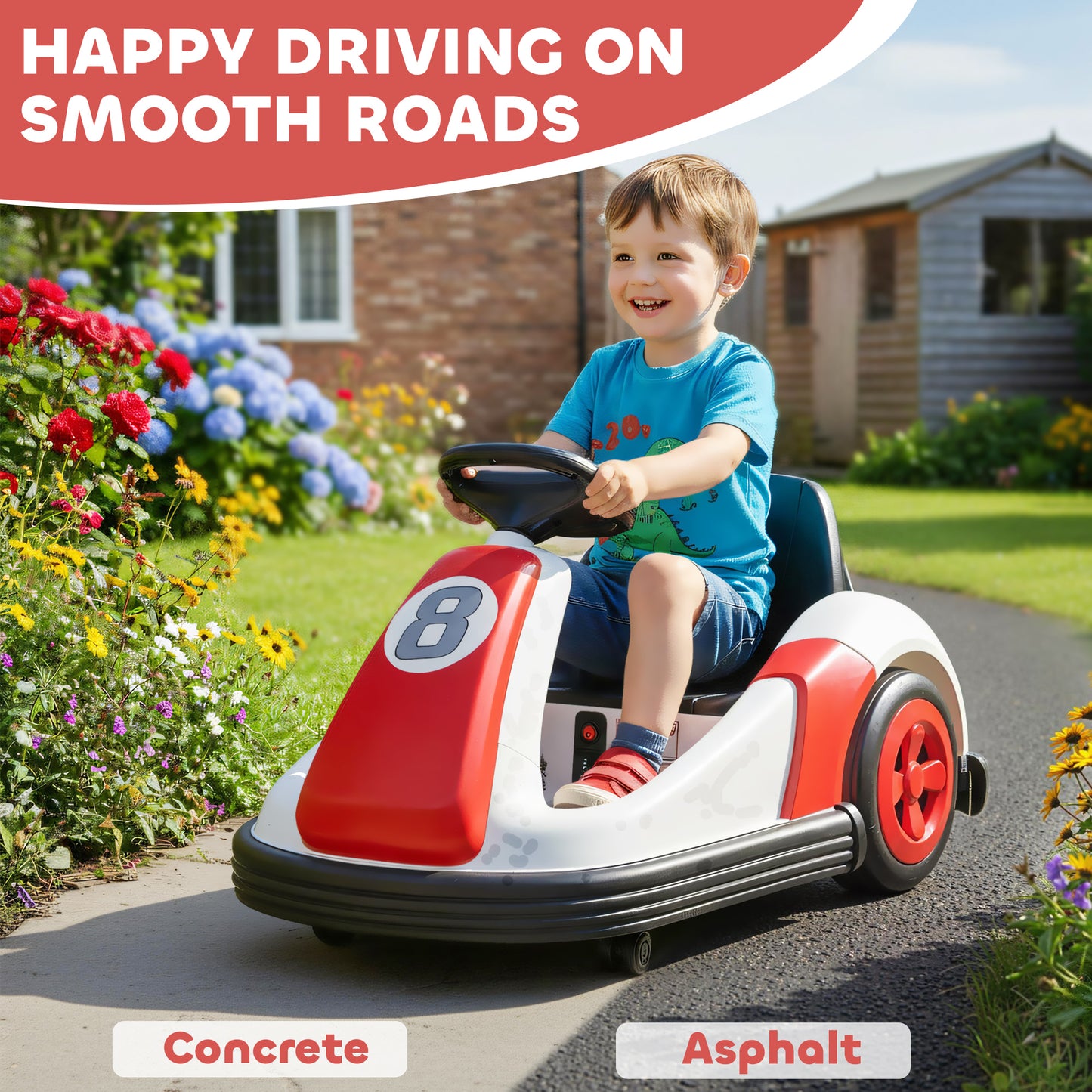 Kids Bumper Car with 360-Degree Rotation